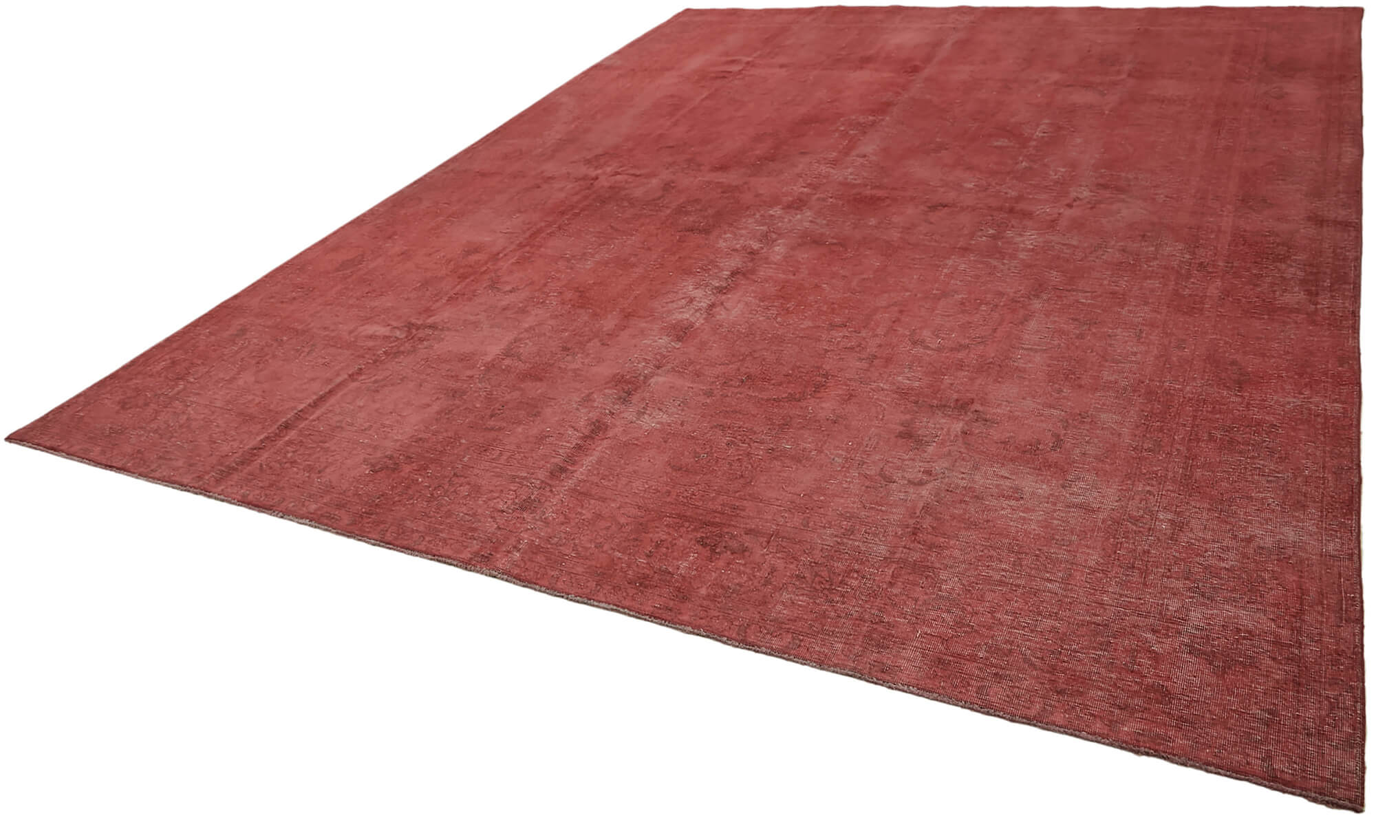 10 x 13 Red Overdyed Large Area Rug - 7370