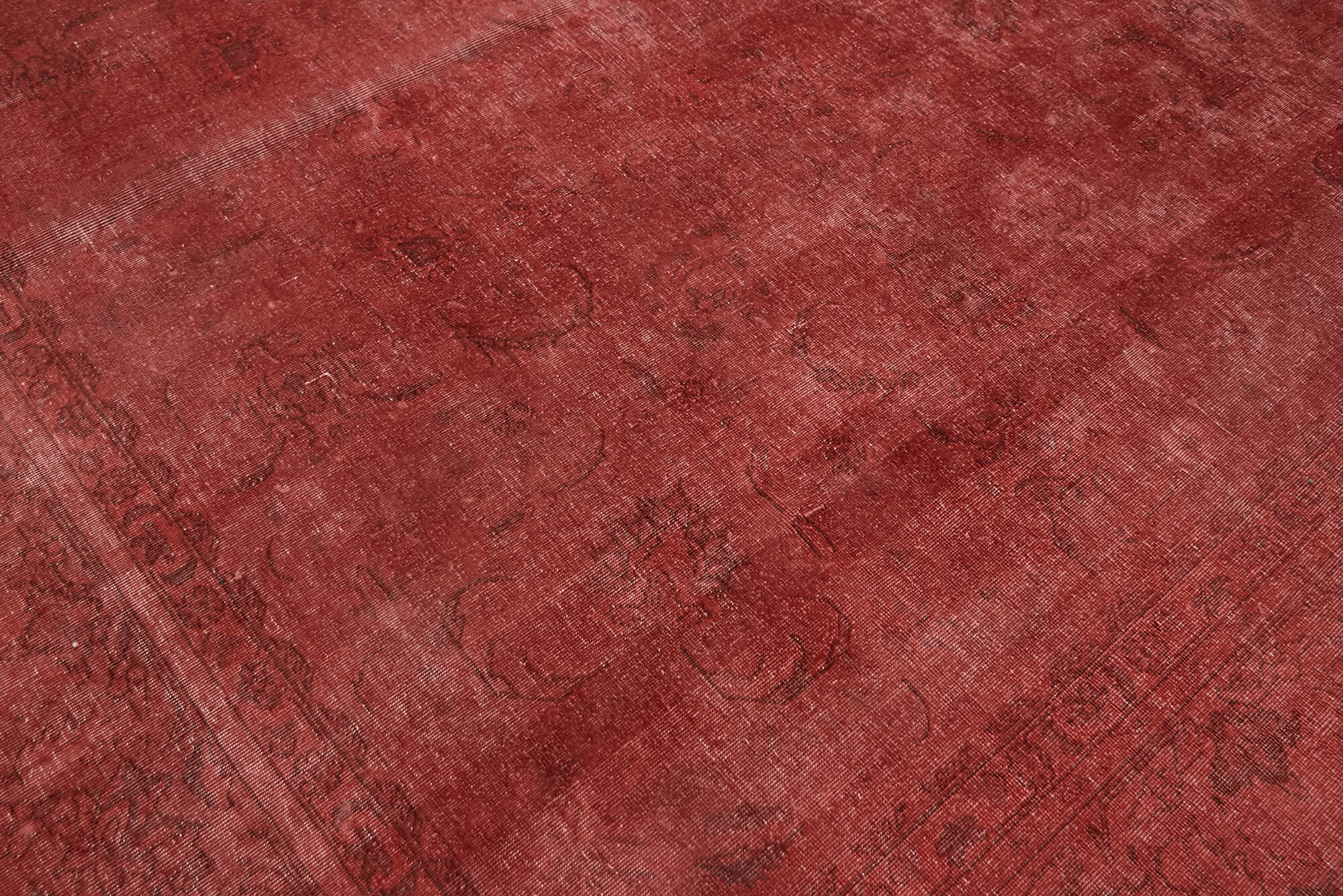 10 x 13 Red Overdyed Large Area Rug - 7370