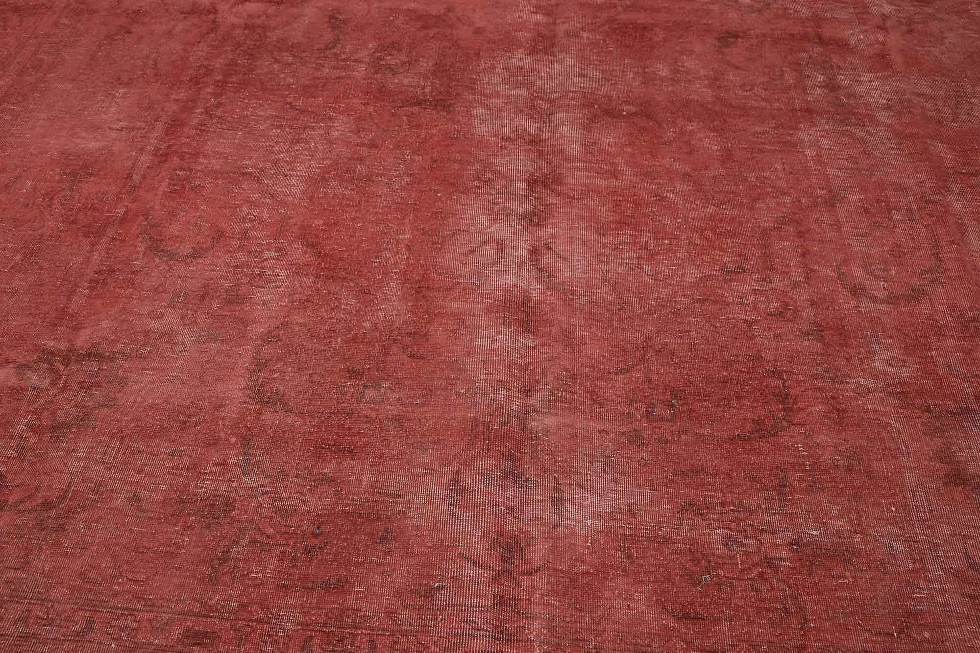 10 x 13 Red Overdyed Large Area Rug - 7370