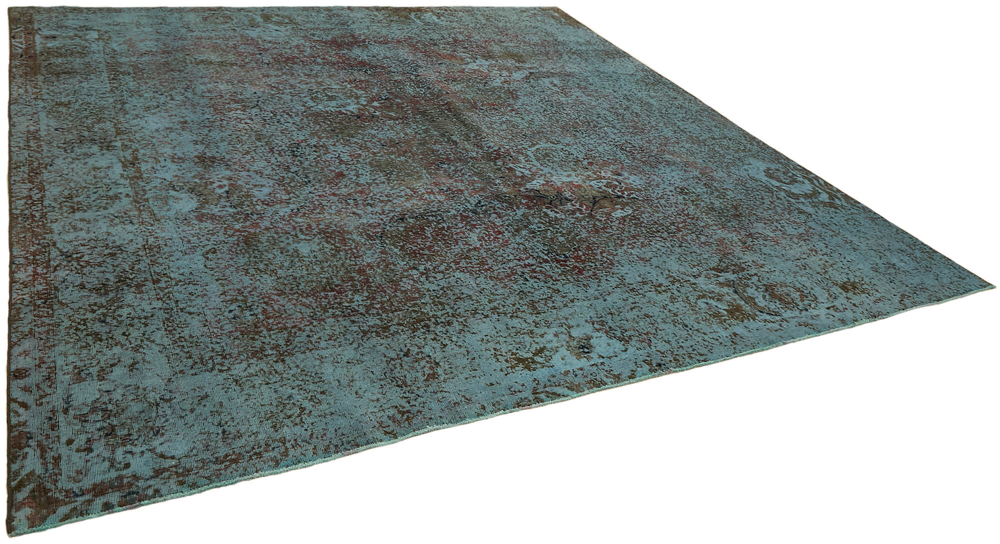 11 x 11 Blue Overdyed Large Area Rug - 7371