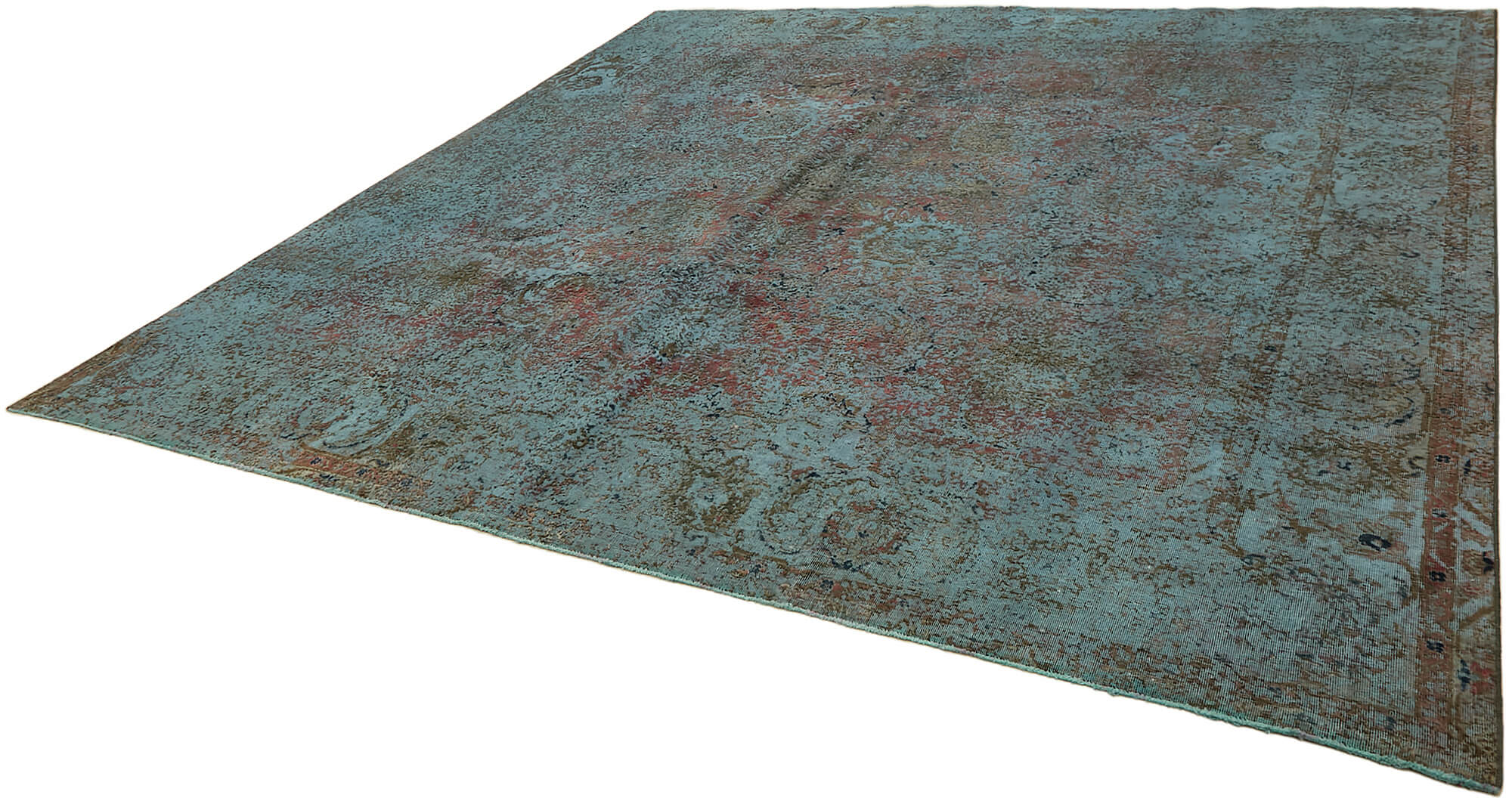 11 x 11 Blue Overdyed Large Area Rug - 7371