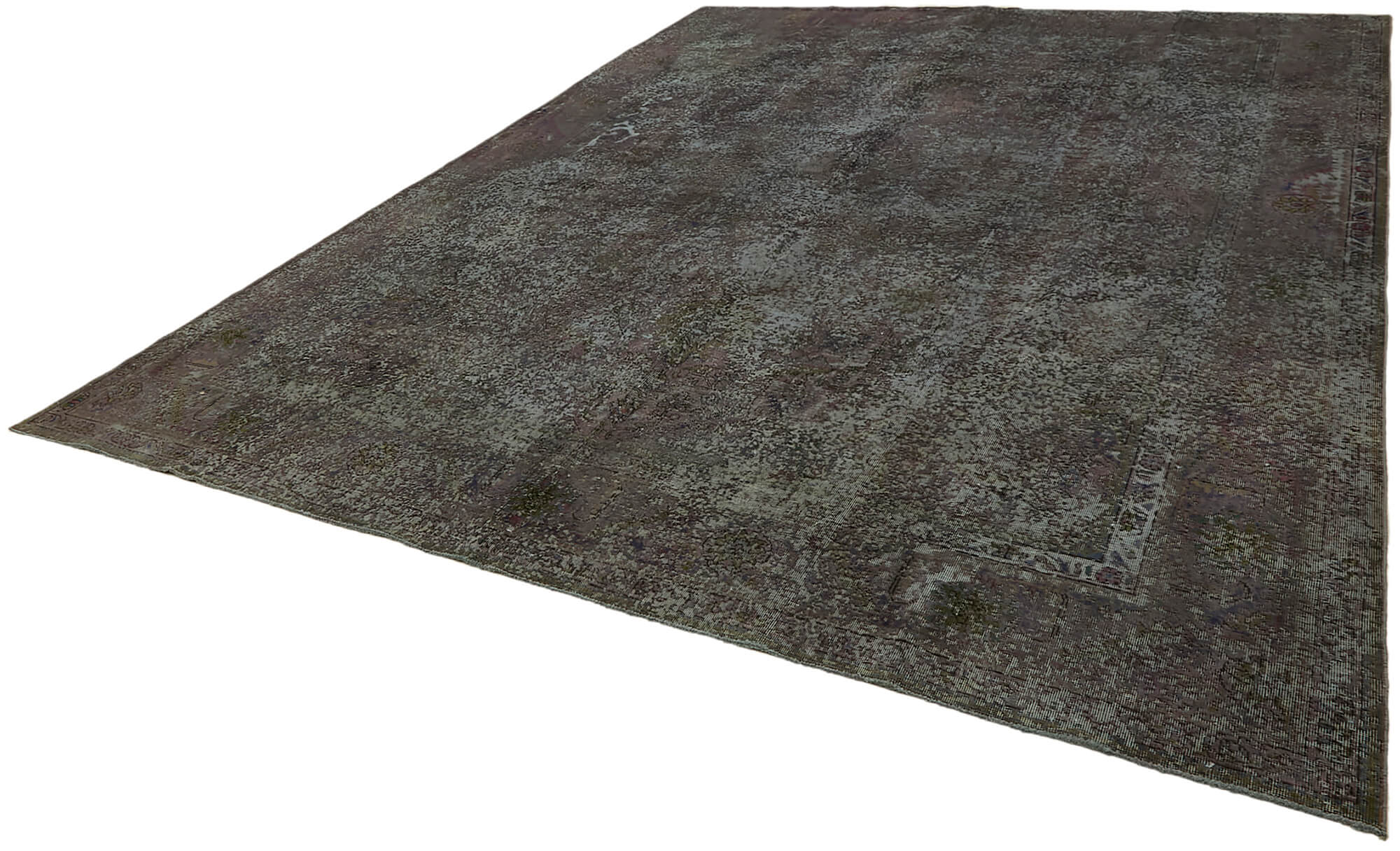 10 x 13 Grey Overdyed Large Area Rug - 7373