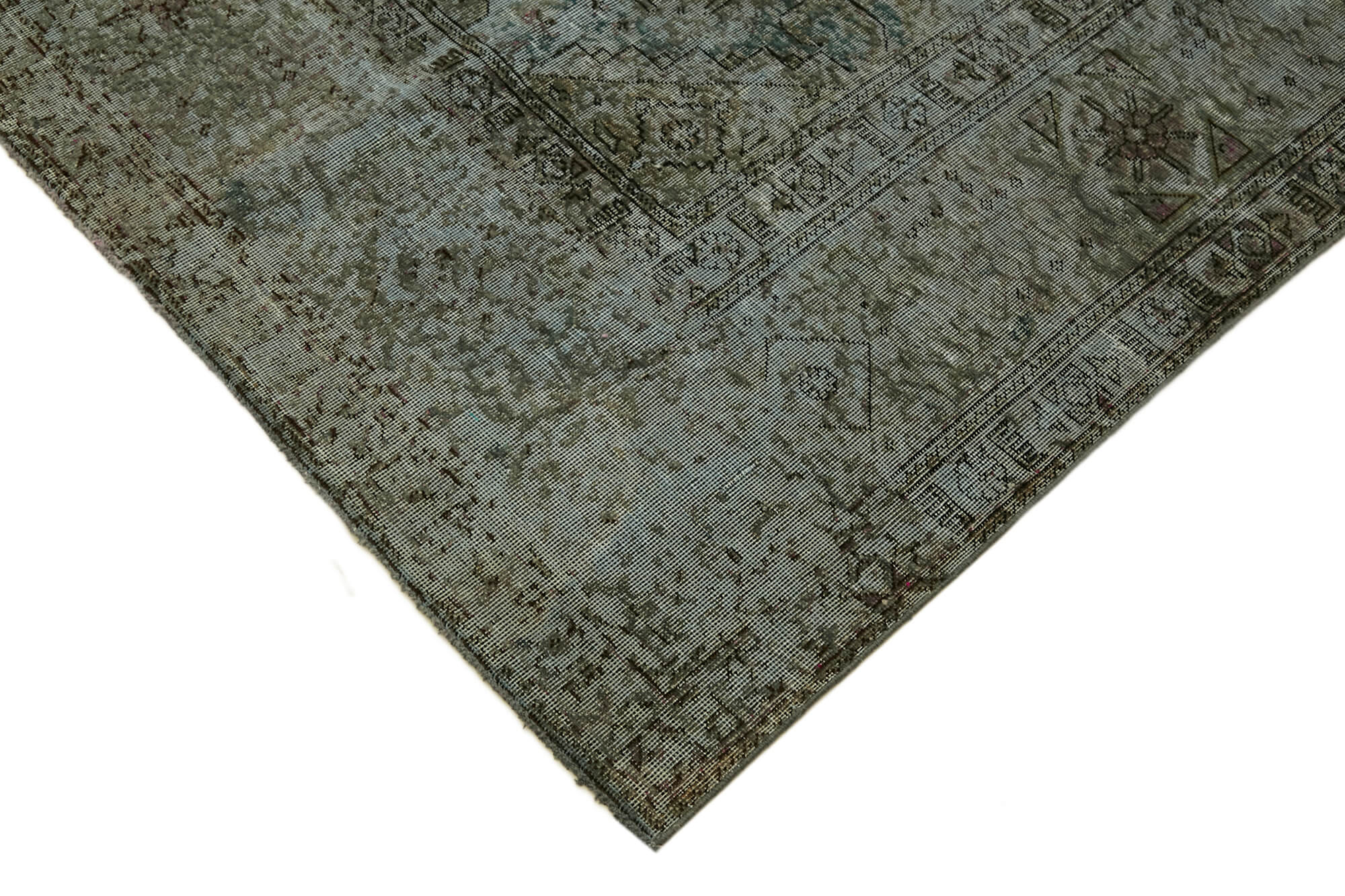 10 x 13 Grey Overdyed Large Area Rug - 7374