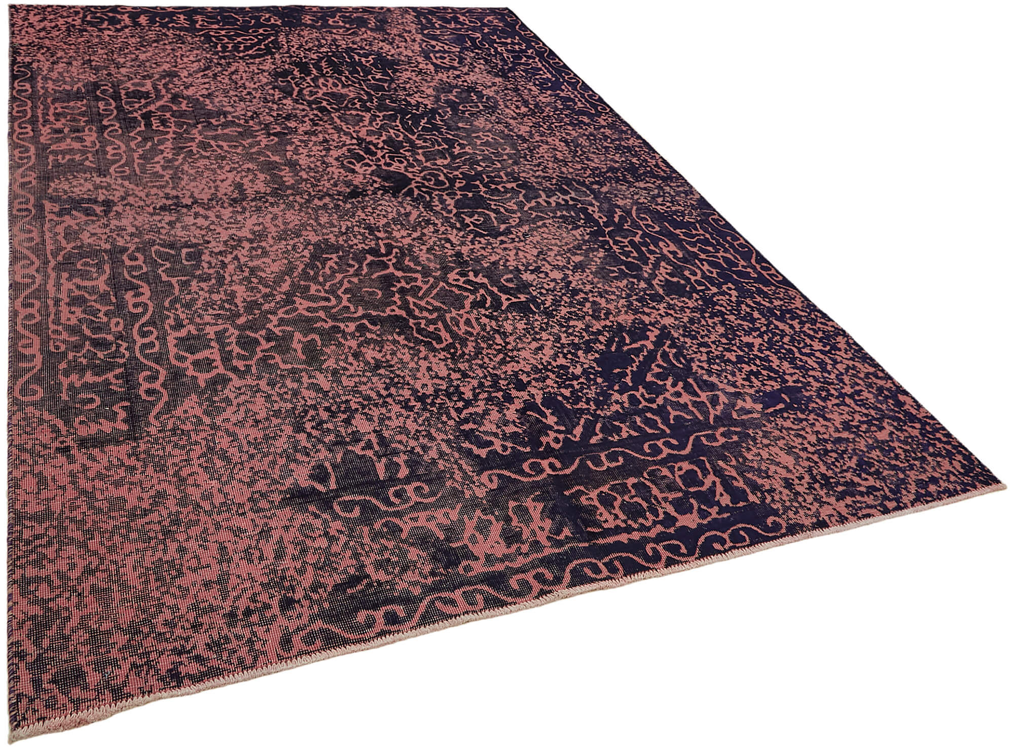 6 x 9 Purple Overdyed Large Area Rug - 7378