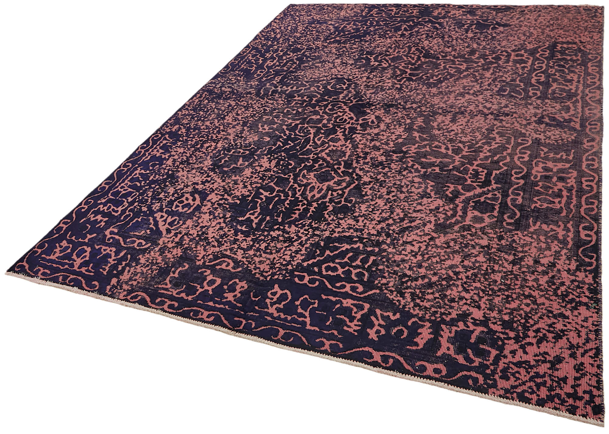 6 x 9 Purple Overdyed Large Area Rug - 7378