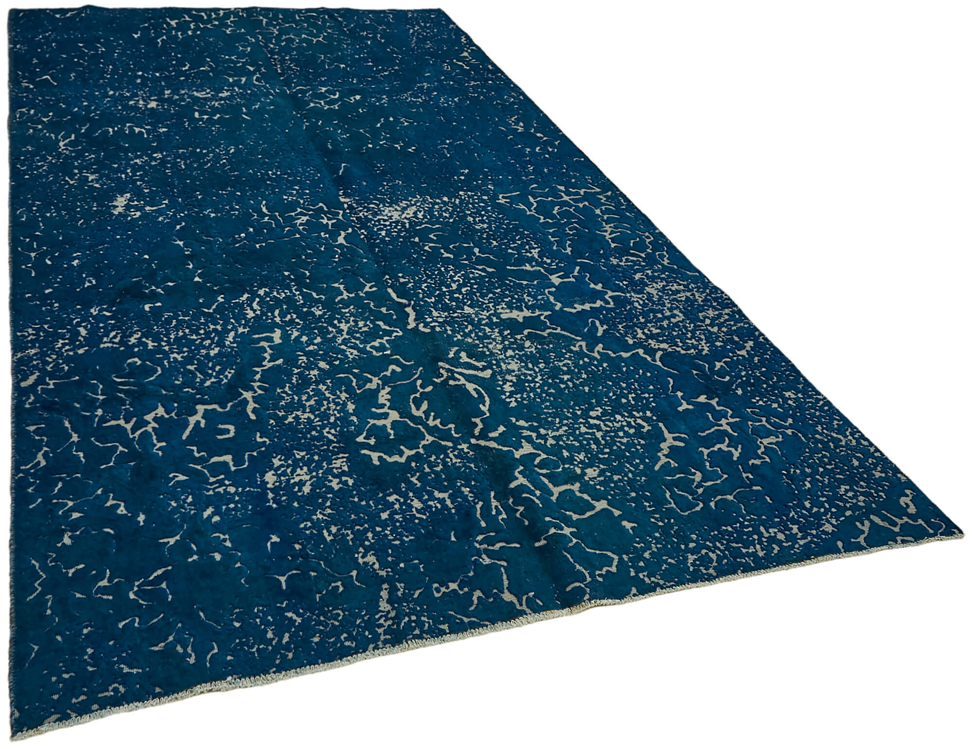 6 x 10 Blue Overdyed Large Area Rug - 7379