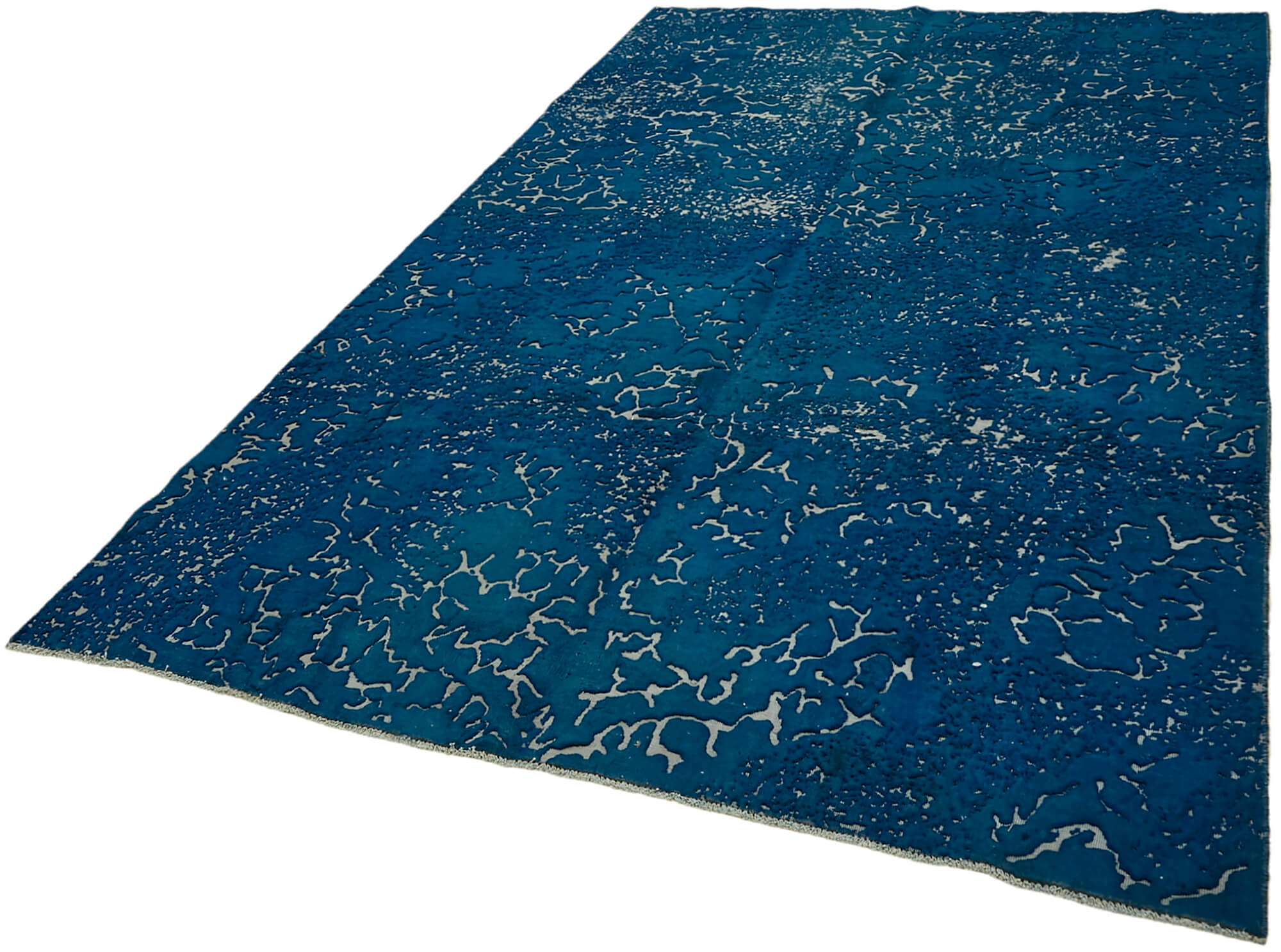 6 x 10 Blue Overdyed Large Area Rug - 7379