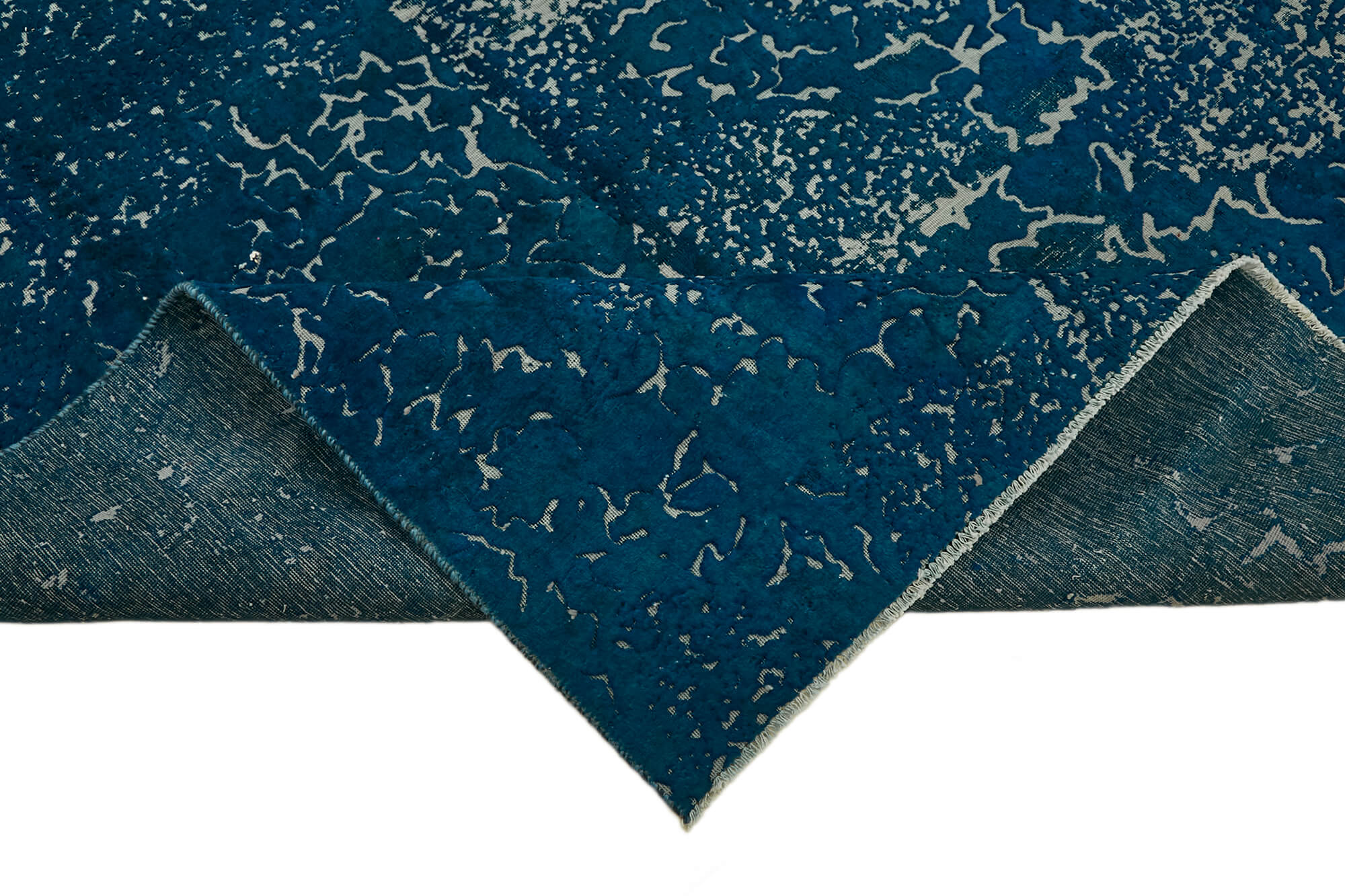 6 x 10 Blue Overdyed Large Area Rug - 7379