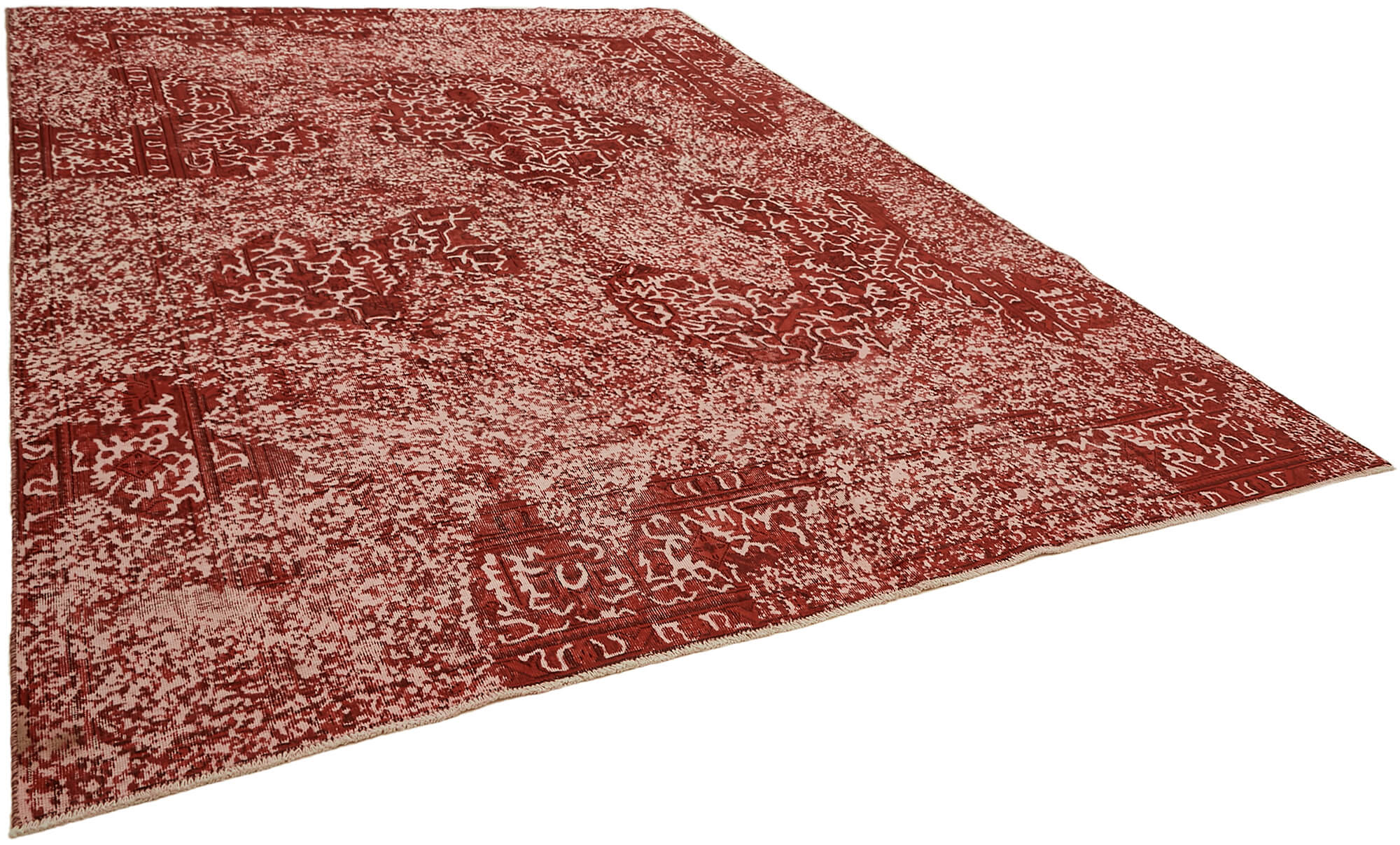 9 x 12 Red Overdyed Large Area Rug - 7380