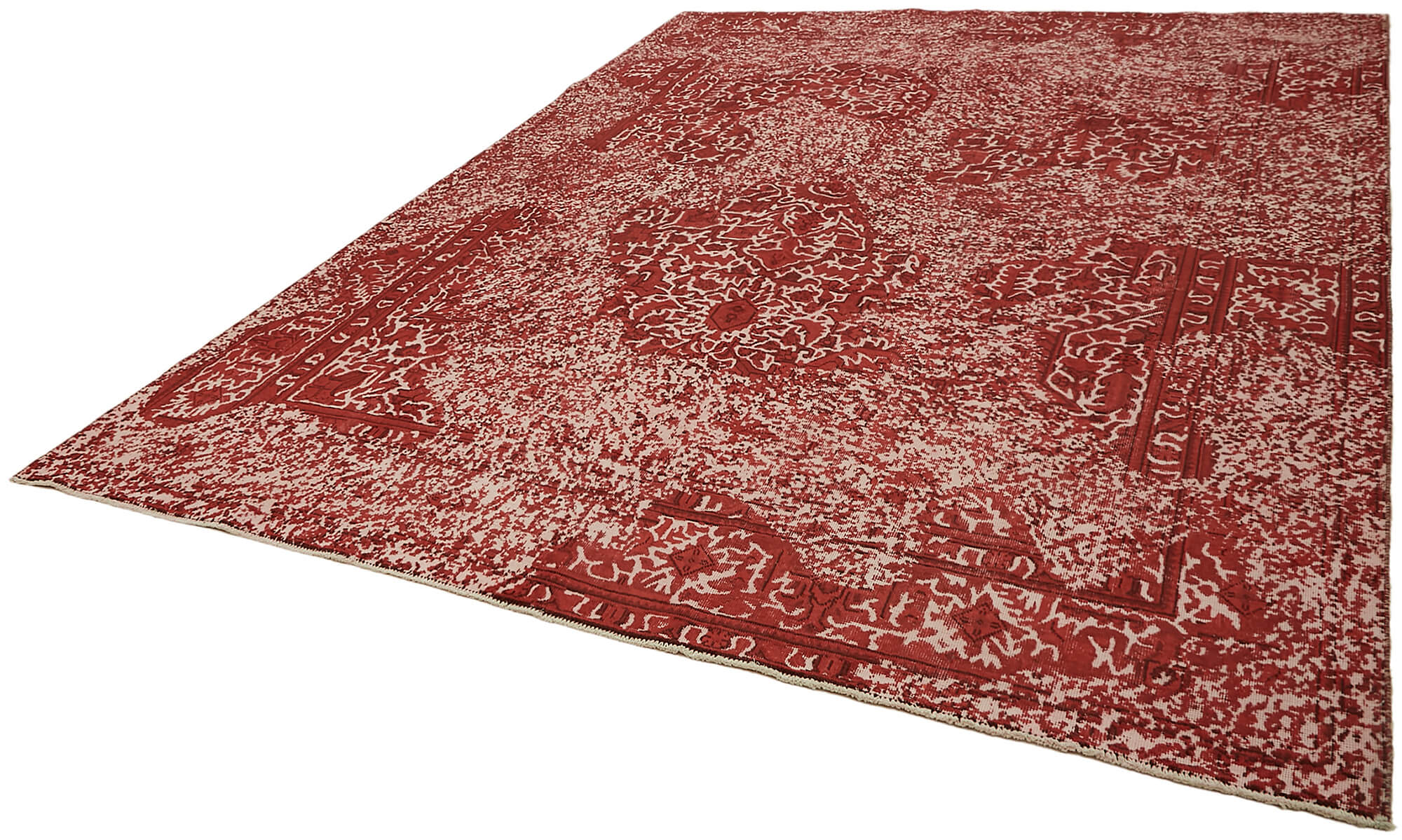 9 x 12 Red Overdyed Large Area Rug - 7380