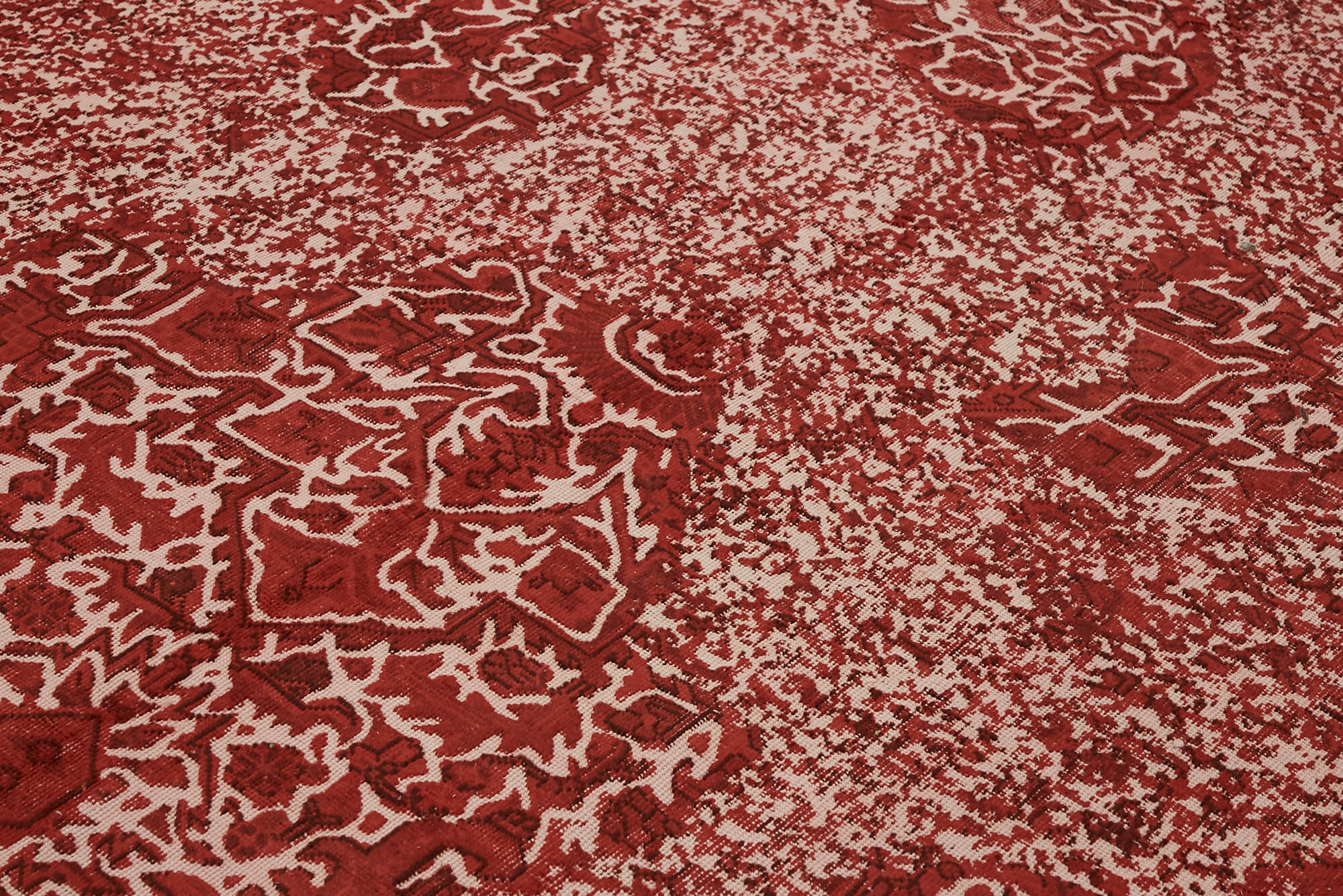 9 x 12 Red Overdyed Large Area Rug - 7380