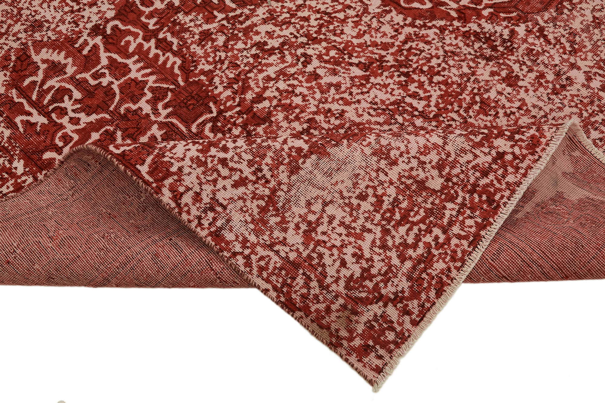 9 x 12 Red Overdyed Large Area Rug - 7380