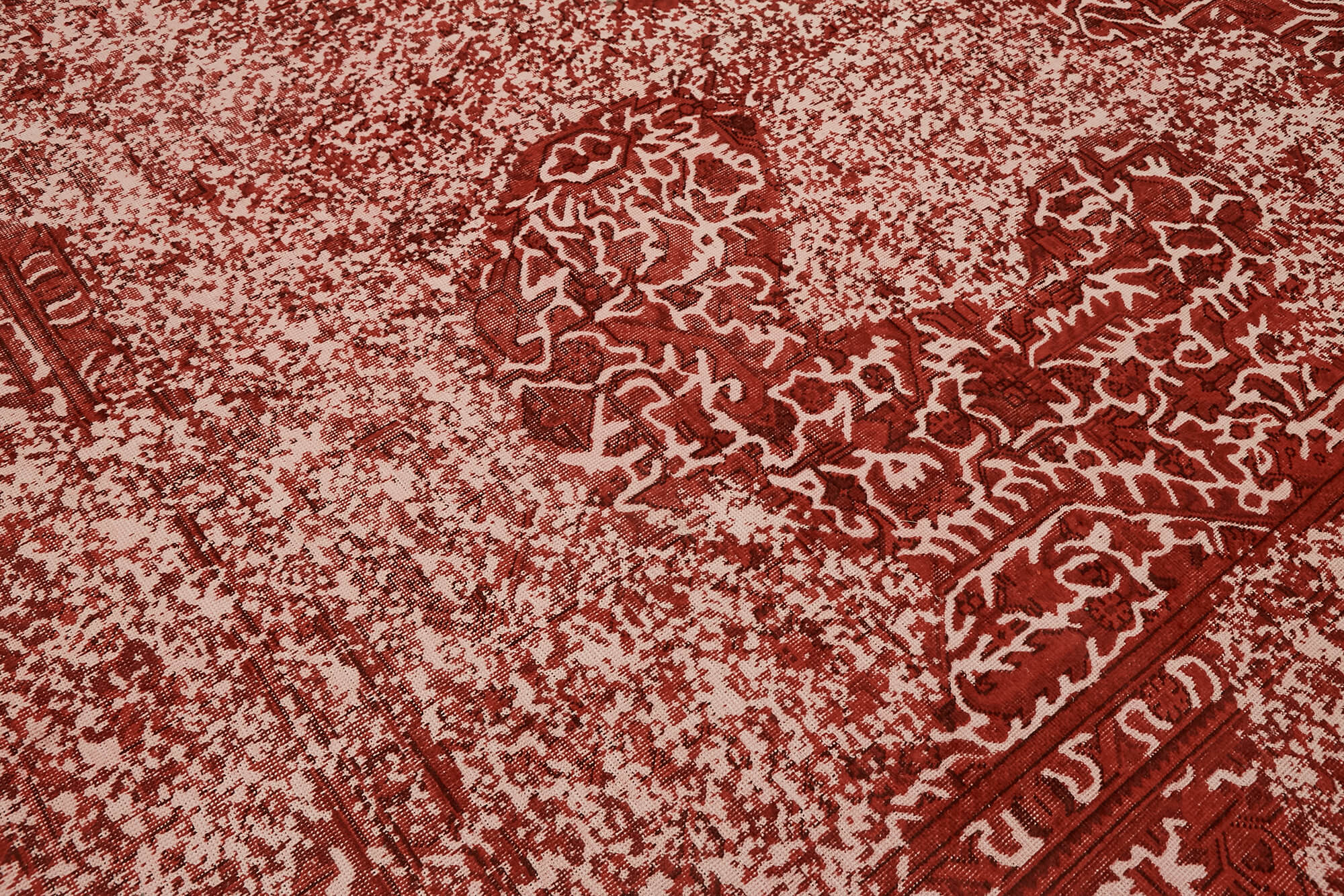 9 x 12 Red Overdyed Large Area Rug - 7380