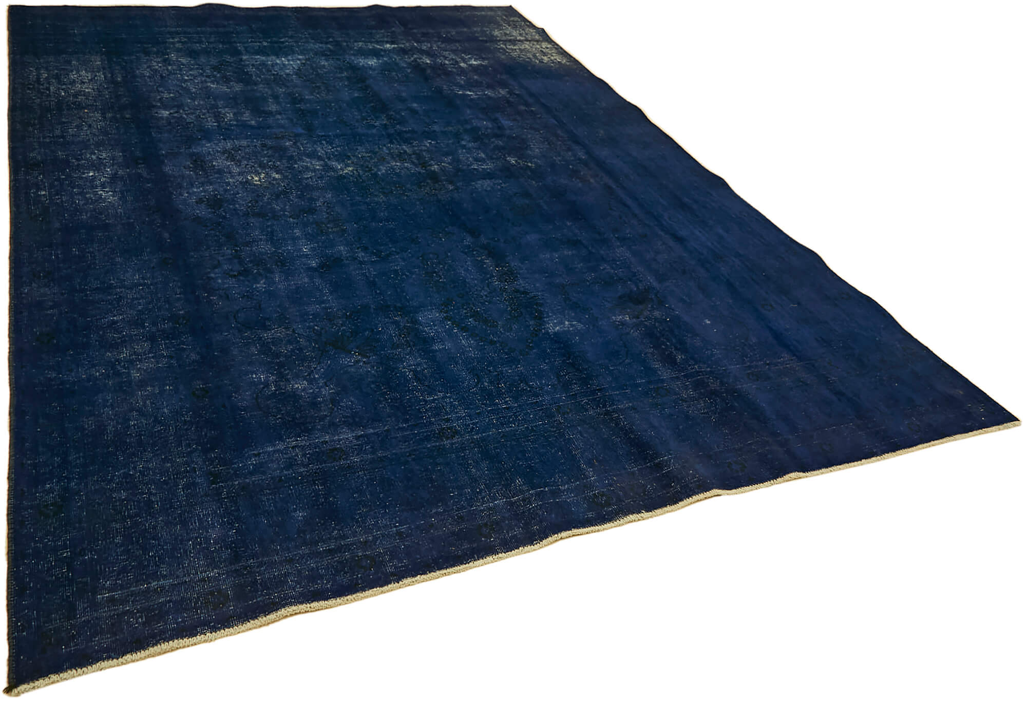 8 x 11 Blue Overdyed Large Area Rug - 7381