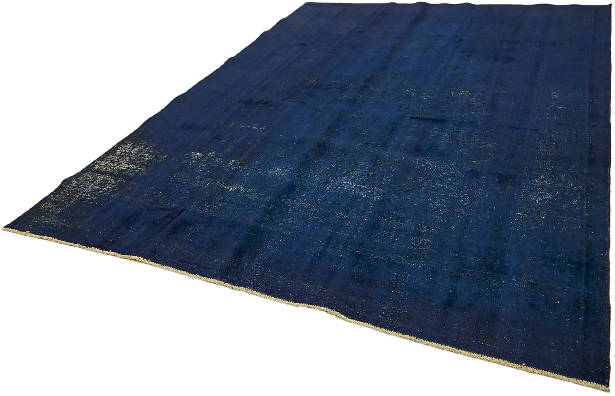 8 x 11 Blue Overdyed Large Area Rug - 7381