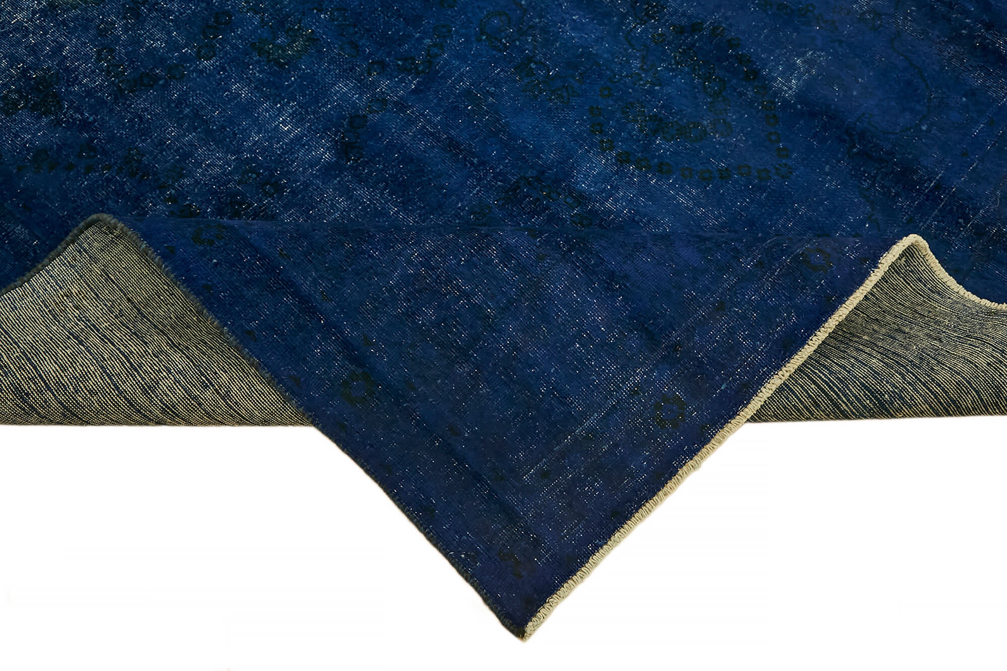 8 x 11 Blue Overdyed Large Area Rug - 7381