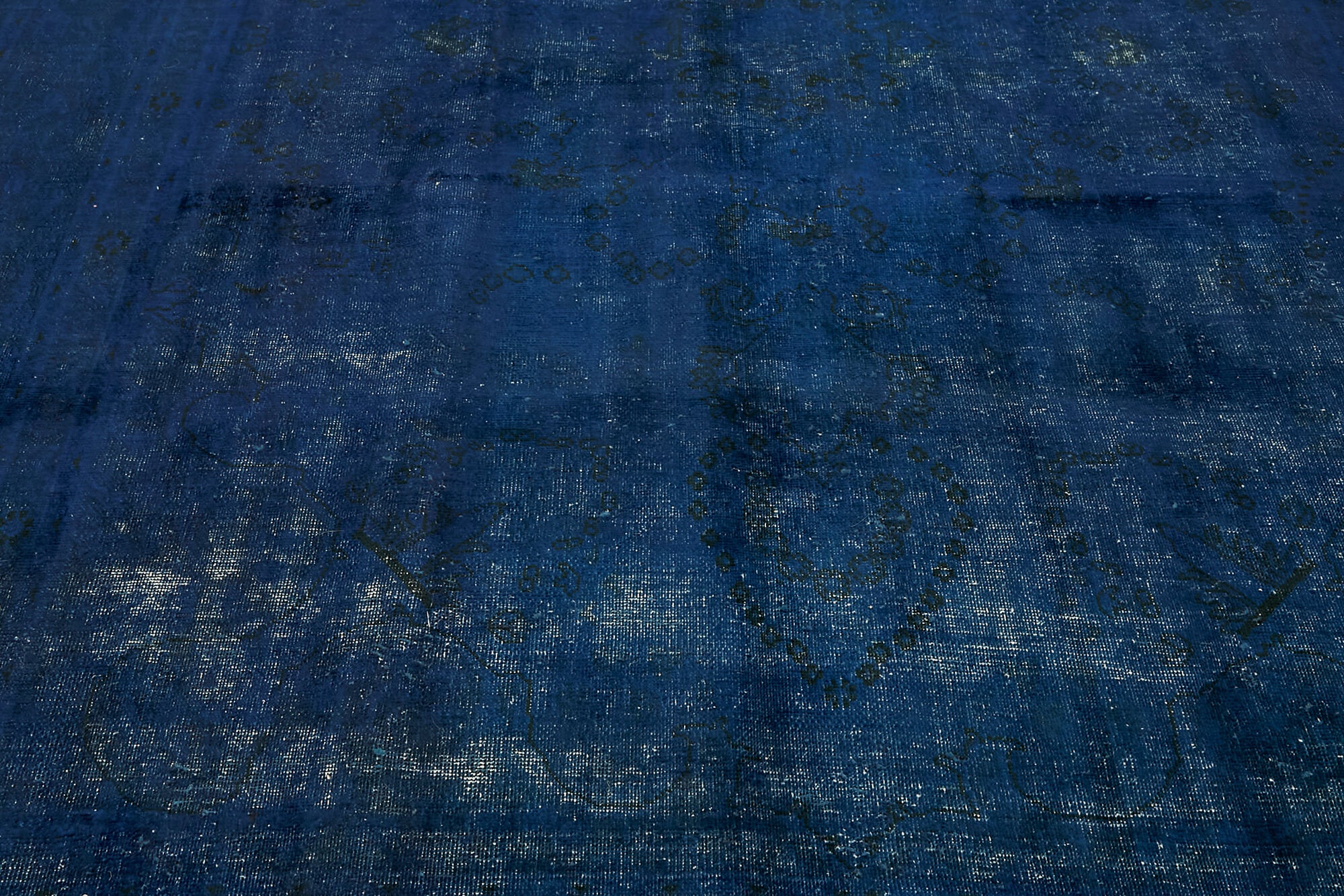 8 x 11 Blue Overdyed Large Area Rug - 7381