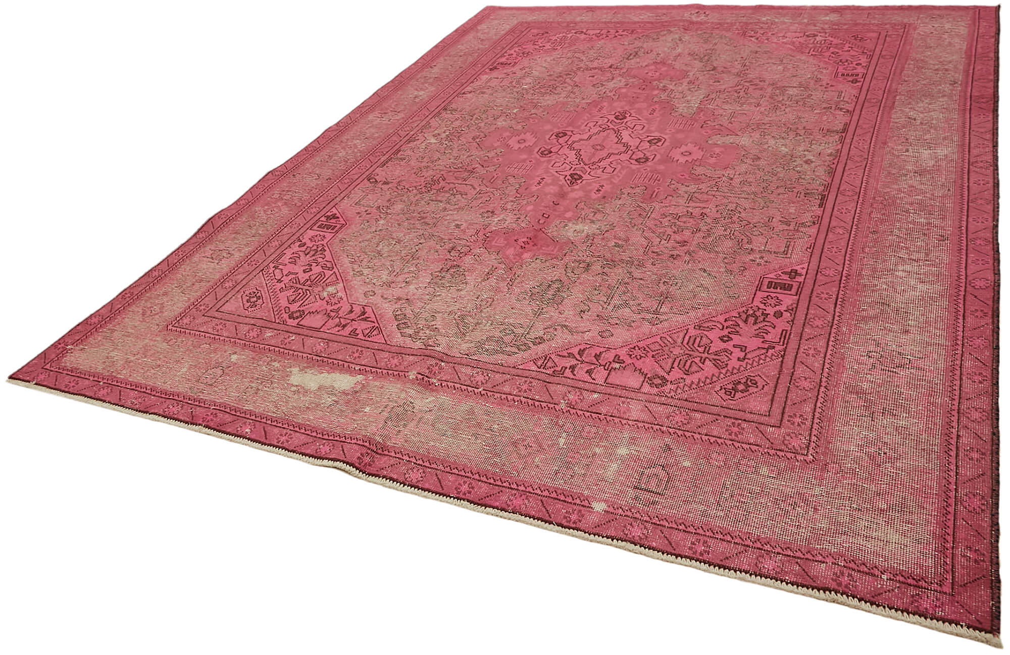 8 x 11 Pink Overdyed Large Area Rug - 7387