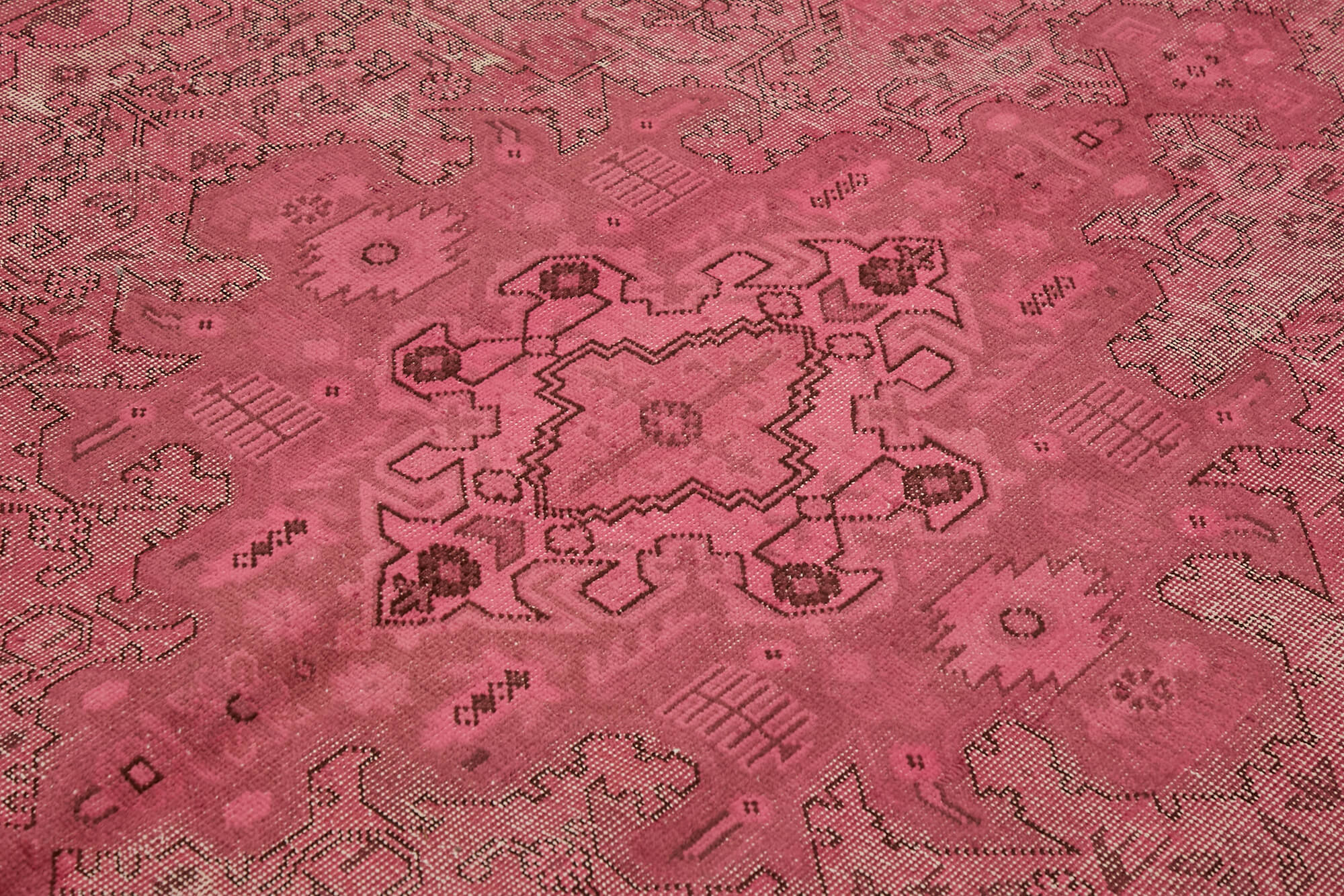 8 x 11 Pink Overdyed Large Area Rug - 7387