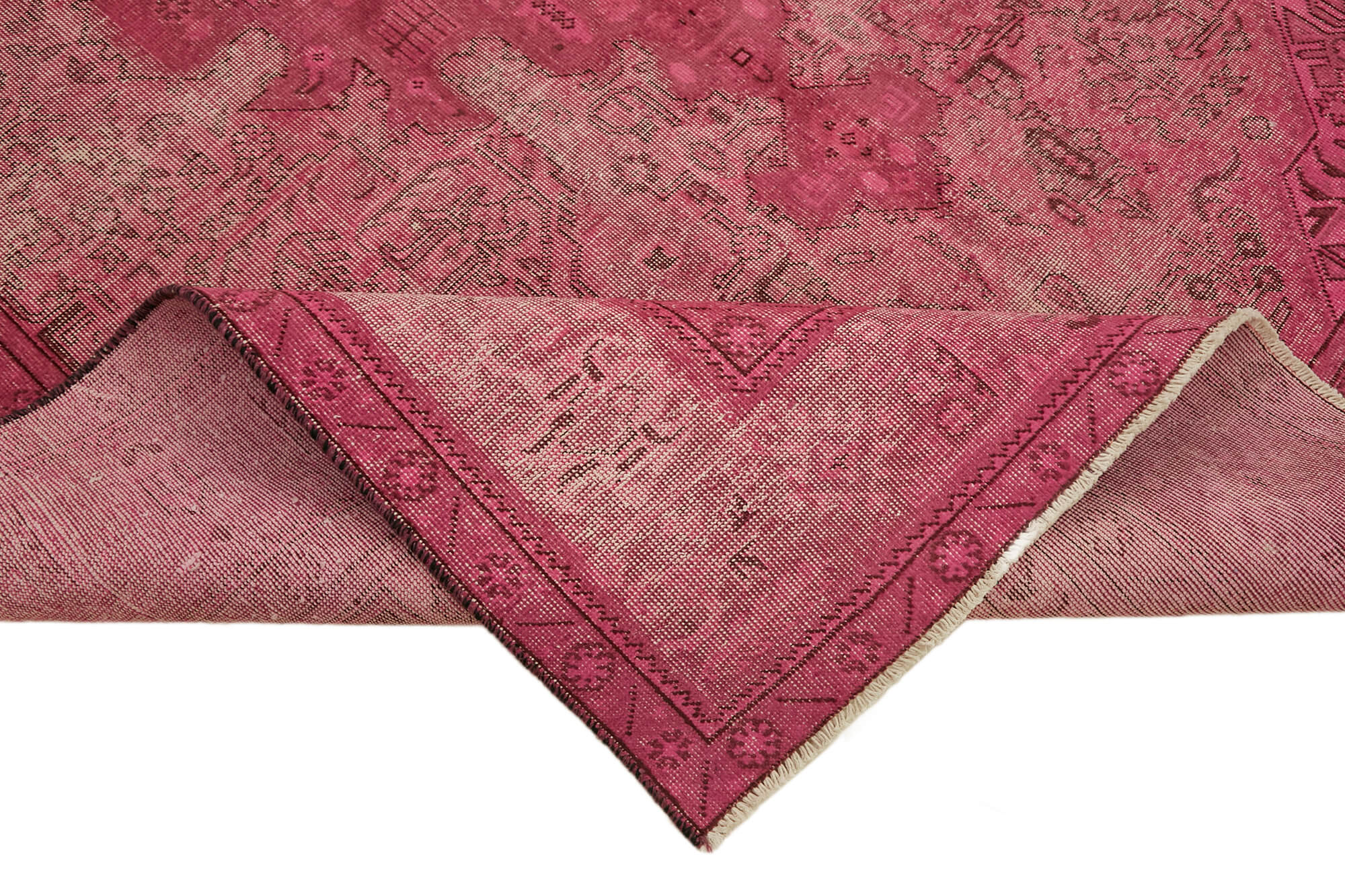 8 x 11 Pink Overdyed Large Area Rug - 7387