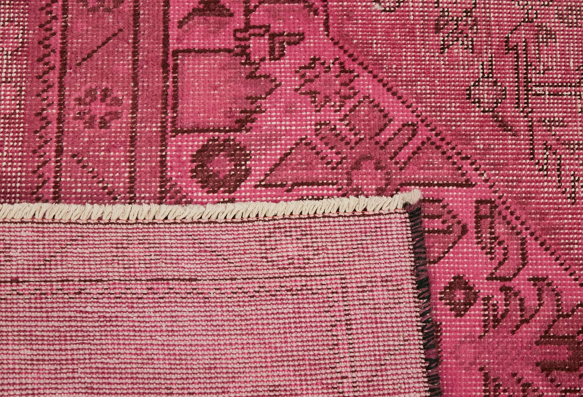 8 x 11 Pink Overdyed Large Area Rug - 7387