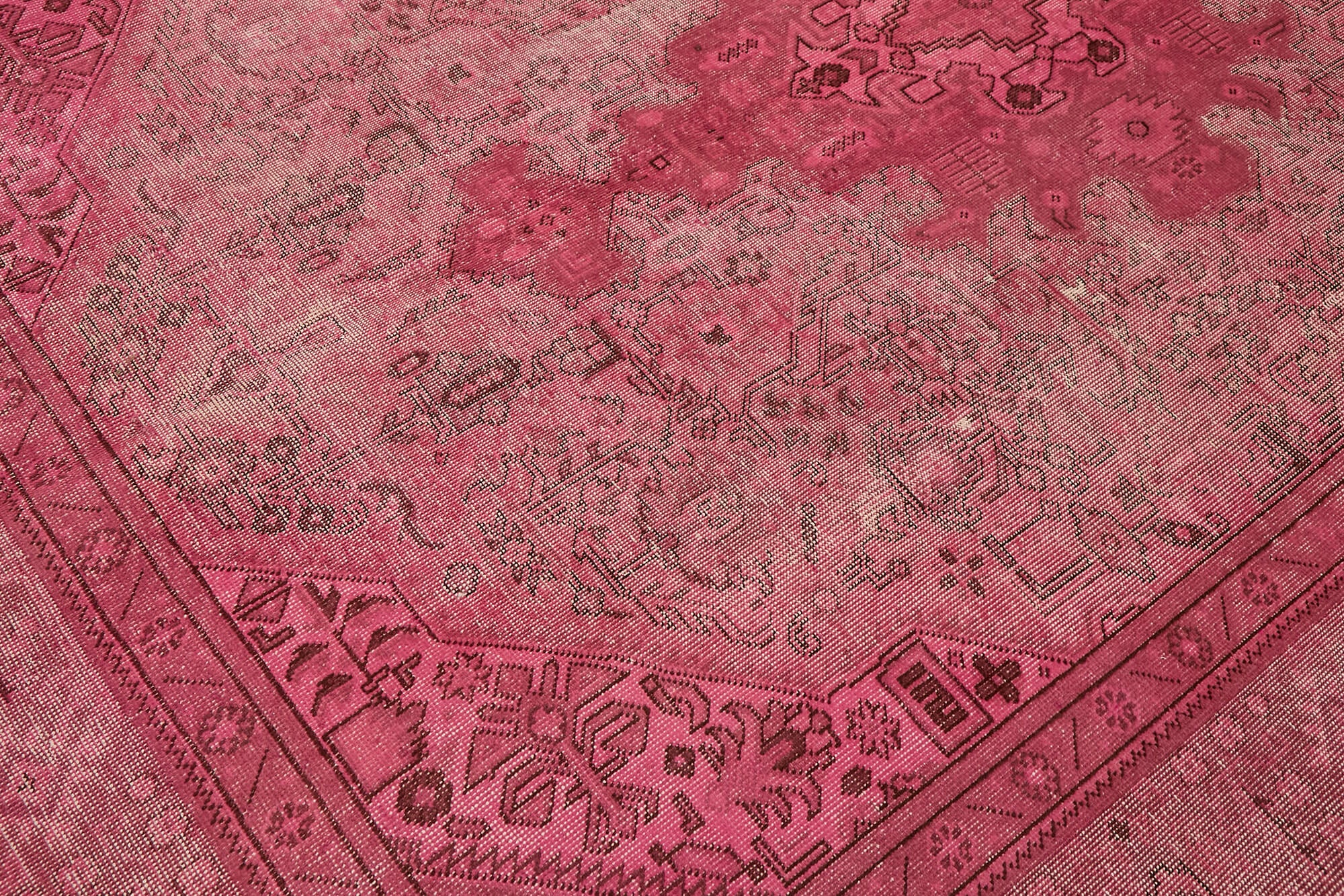 8 x 11 Pink Overdyed Large Area Rug - 7387