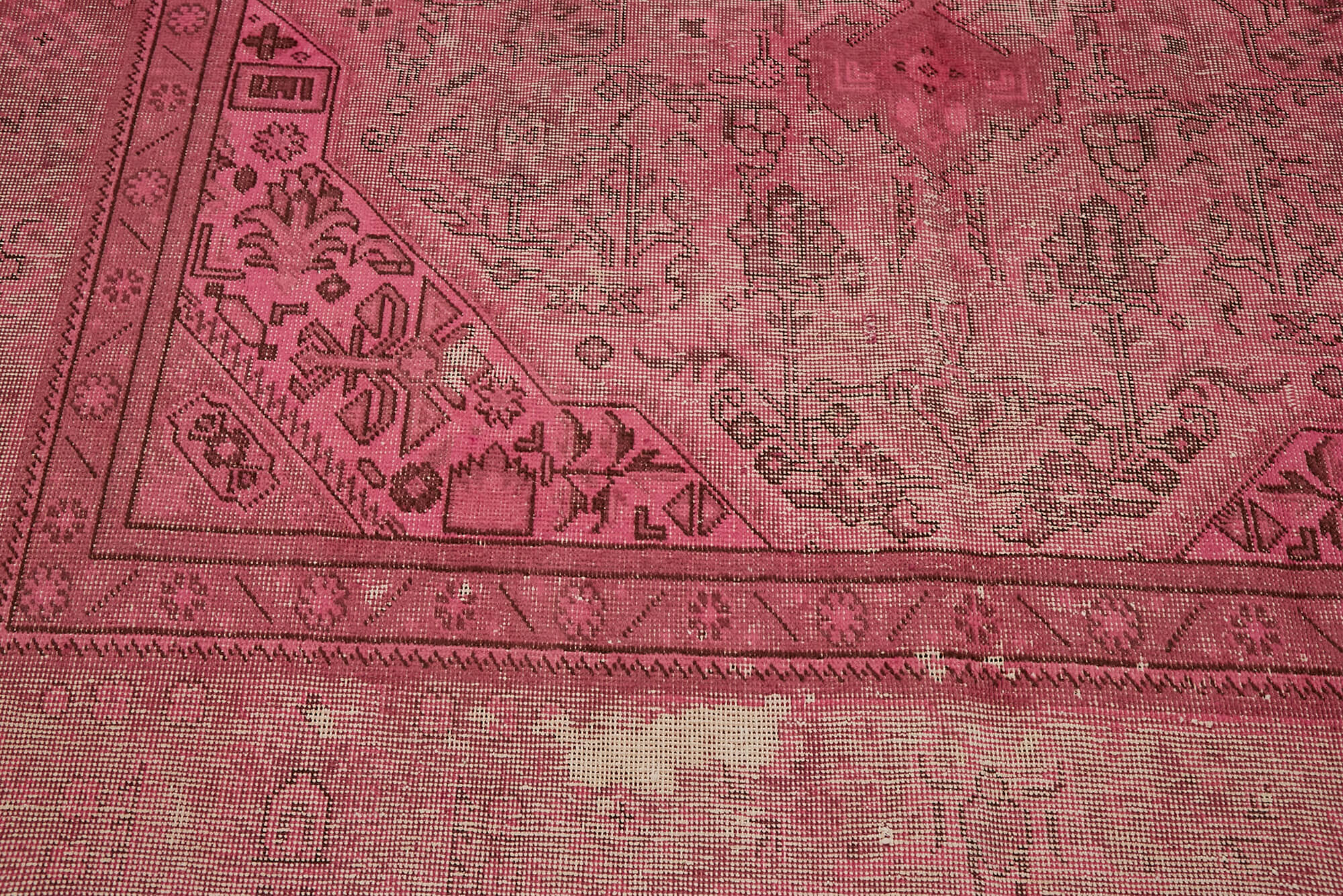 8 x 11 Pink Overdyed Large Area Rug - 7387