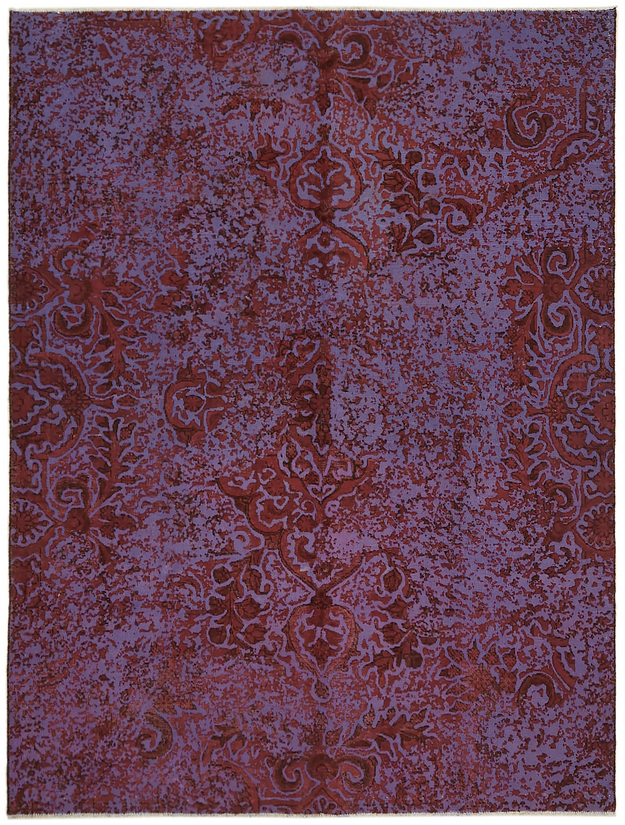 7 x 9 Purple Overdyed Large Area Rug - 7393