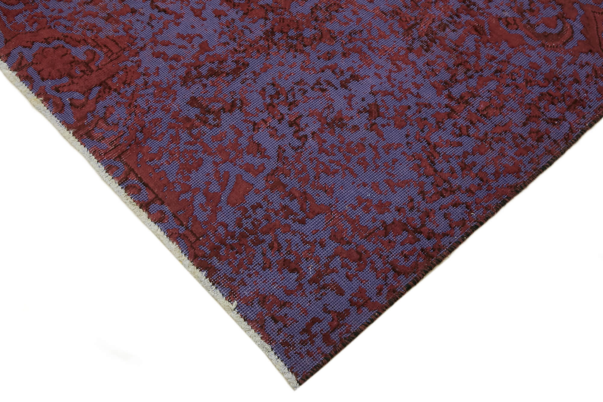 7 x 9 Purple Overdyed Large Area Rug - 7393