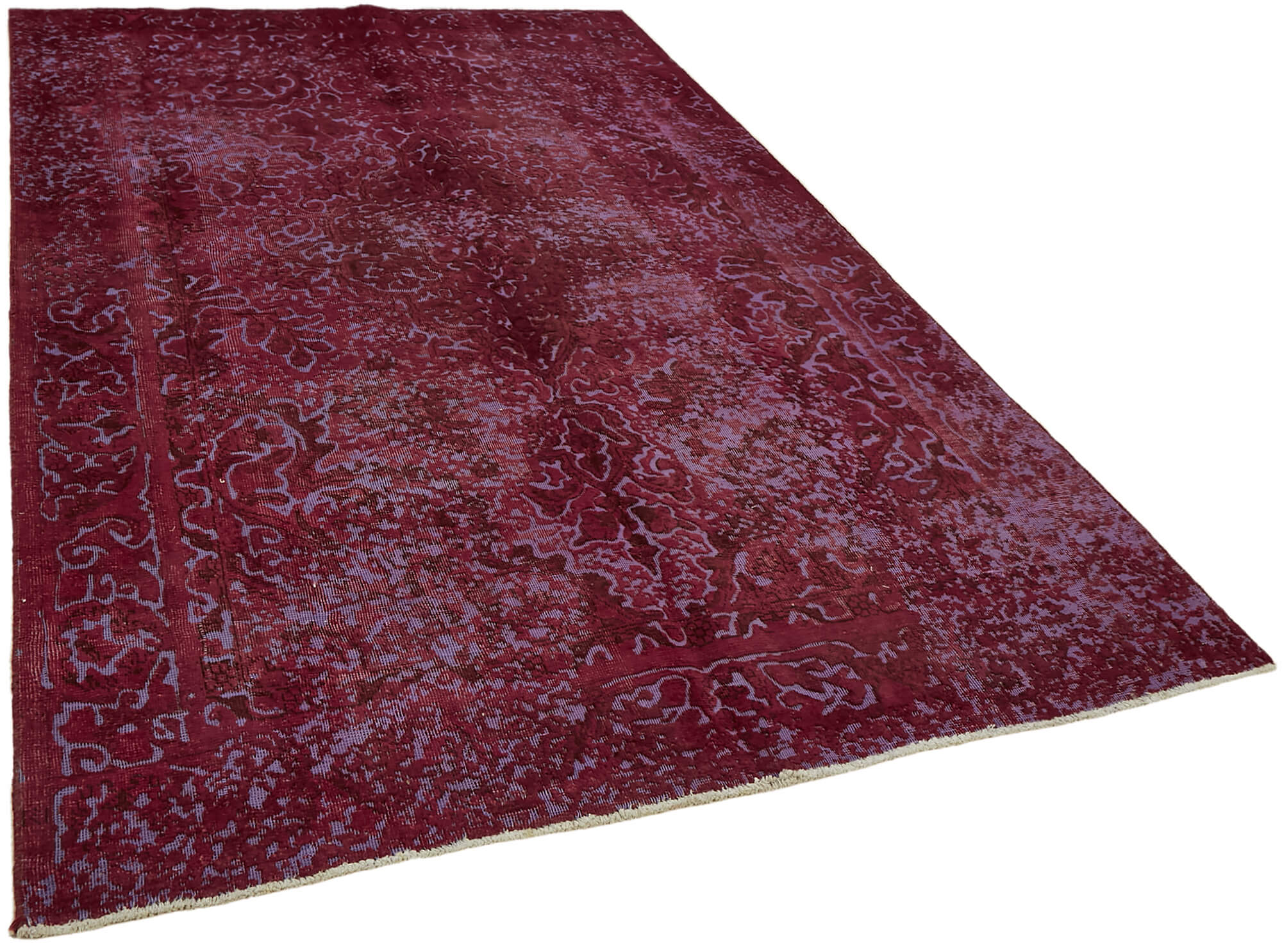 6 x 9 Red Overdyed Large Area Rug - 7394