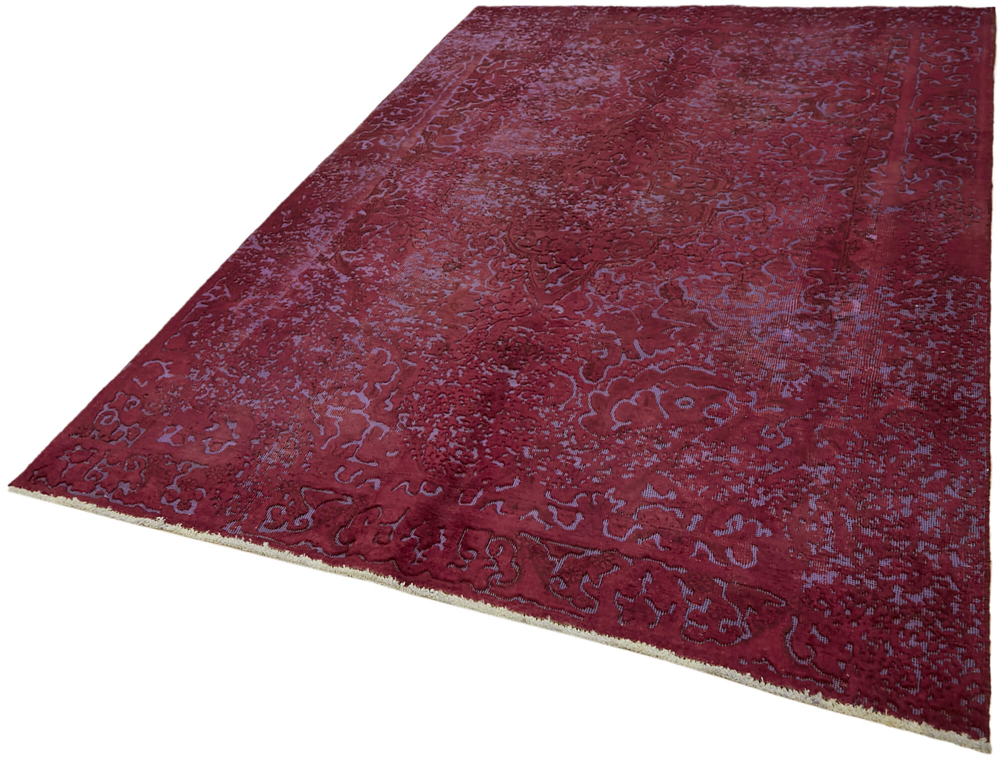 6 x 9 Red Overdyed Large Area Rug - 7394