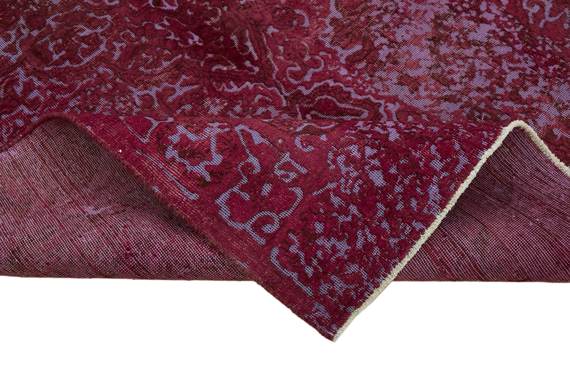 6 x 9 Red Overdyed Large Area Rug - 7394