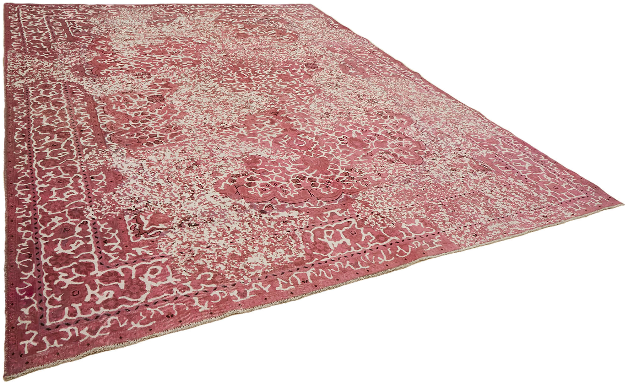 9 x 12 Pink Overdyed Large Area Rug - 7396