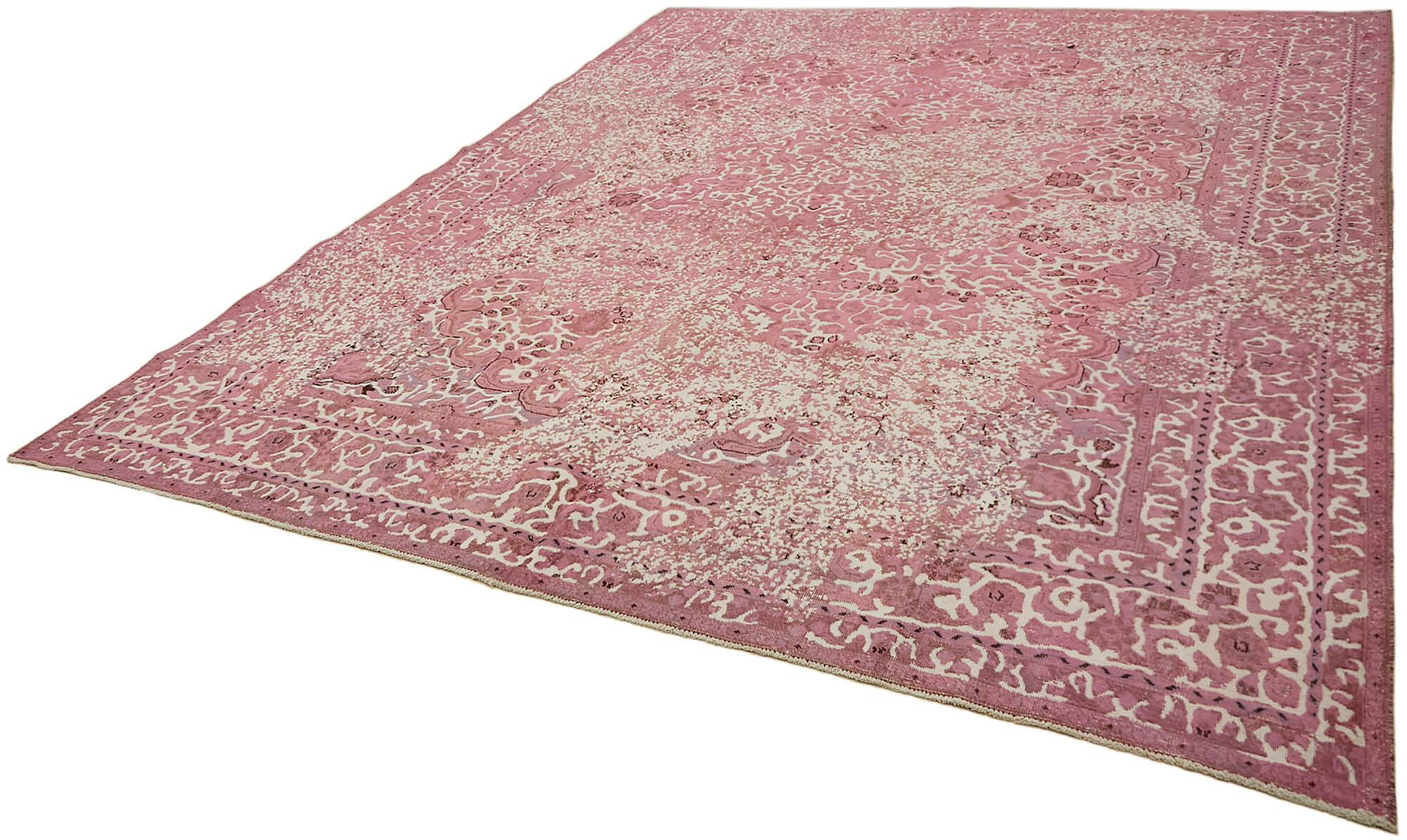 9 x 12 Pink Overdyed Large Area Rug - 7396