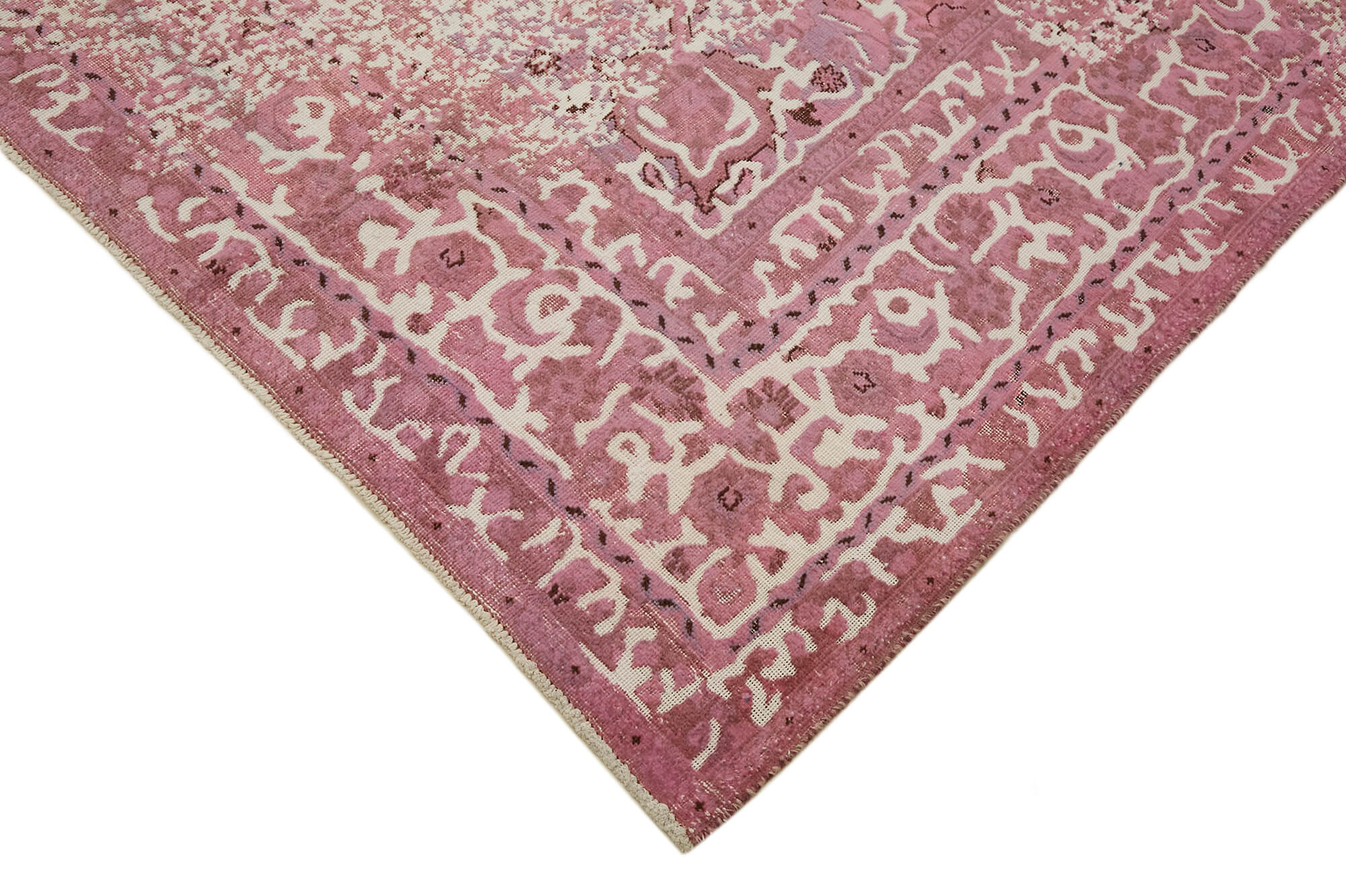 9 x 12 Pink Overdyed Large Area Rug - 7396