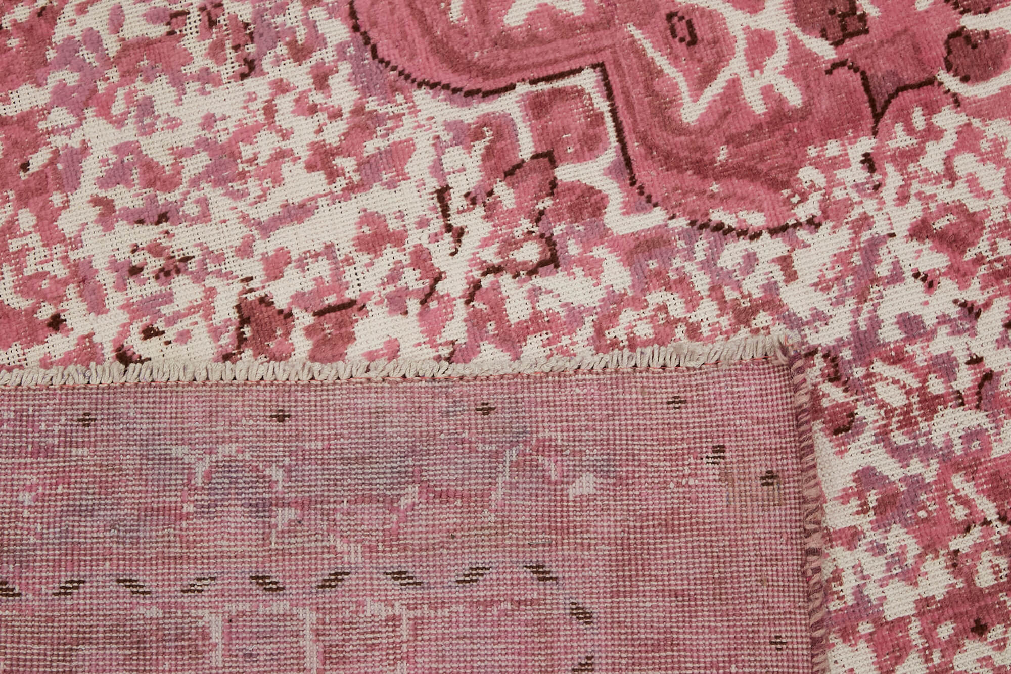 9 x 12 Pink Overdyed Large Area Rug - 7396