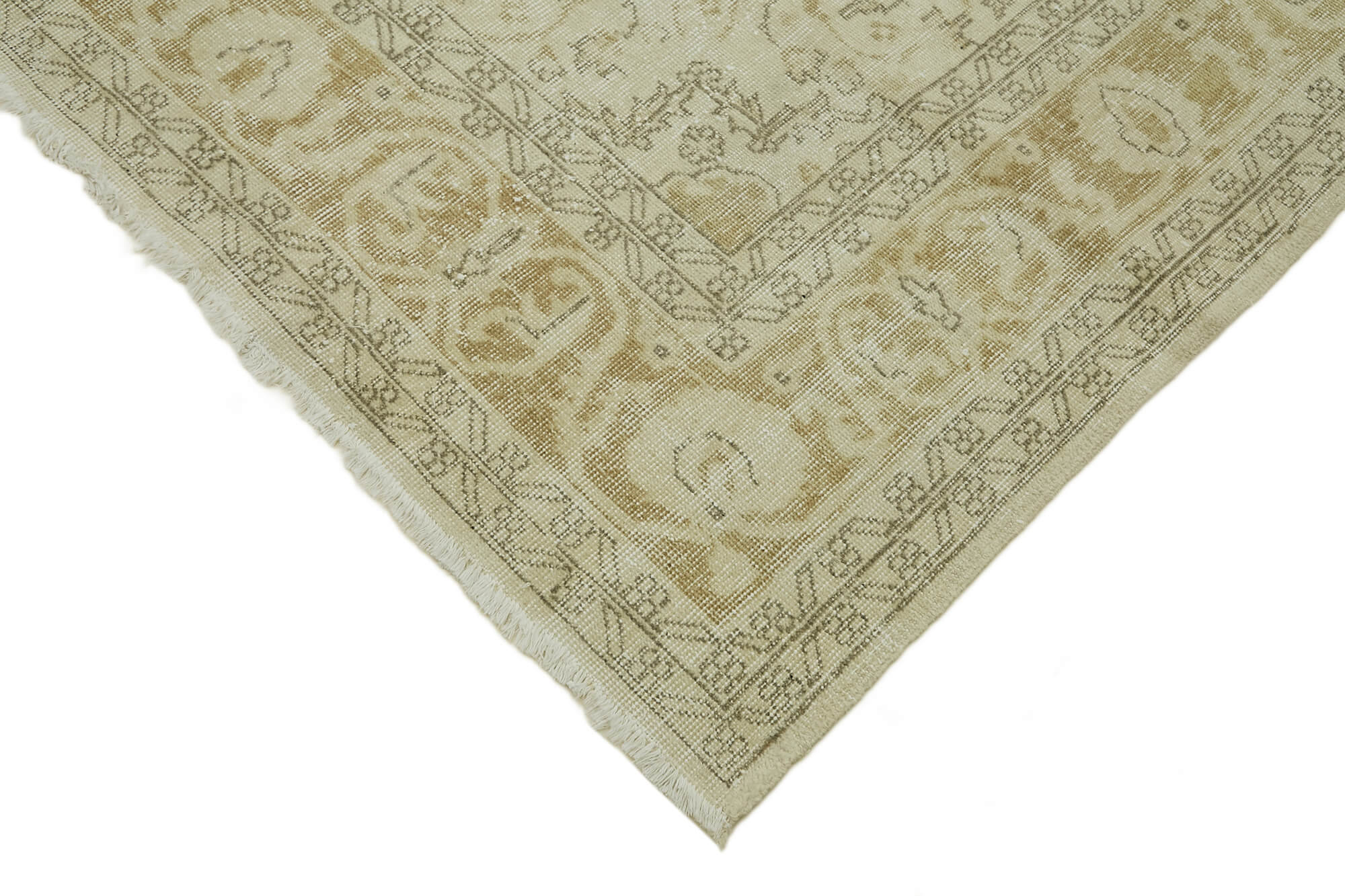 7 x 10 Beige Vintage Large Area Rug - 7397