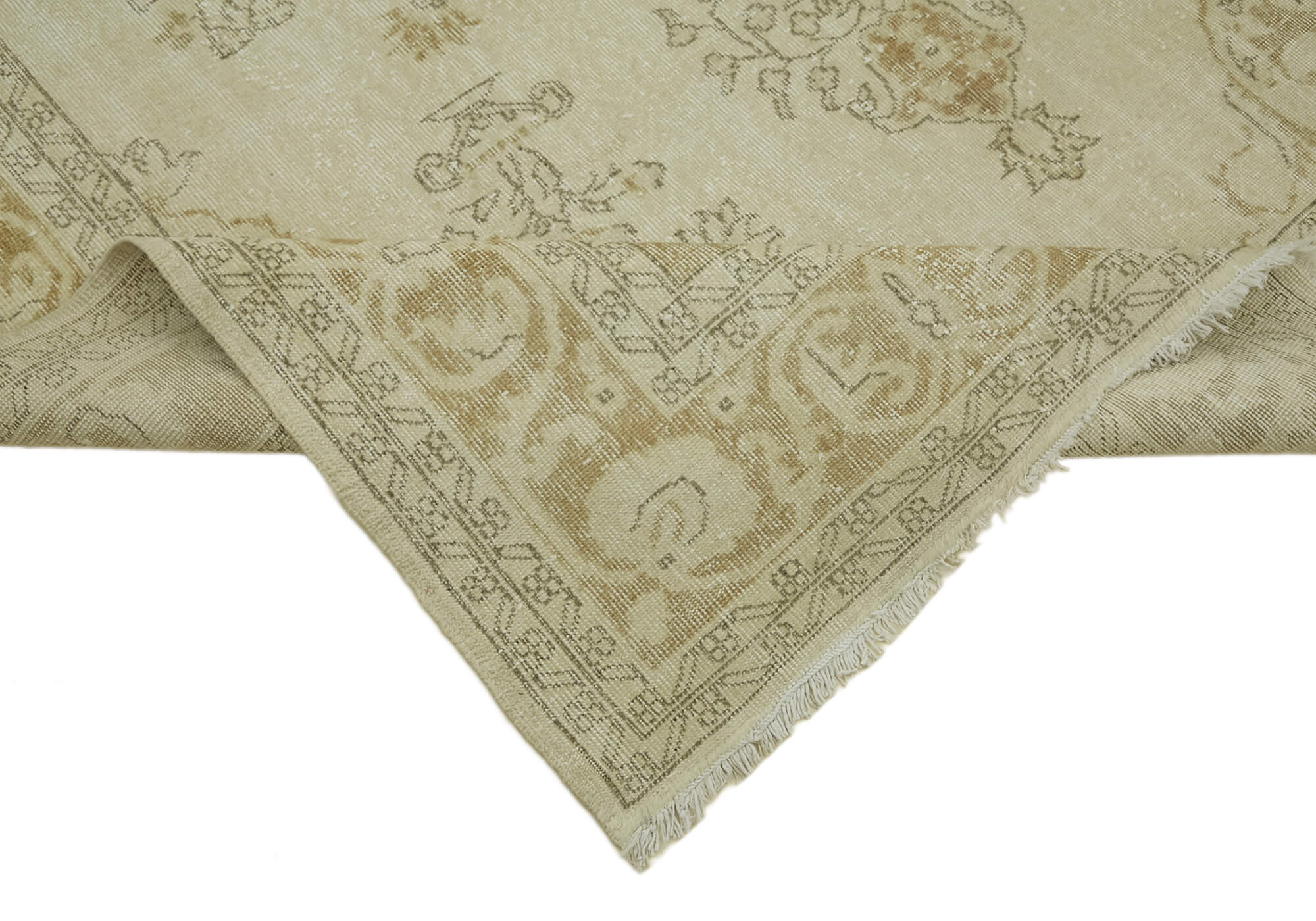 7 x 10 Beige Vintage Large Area Rug - 7397