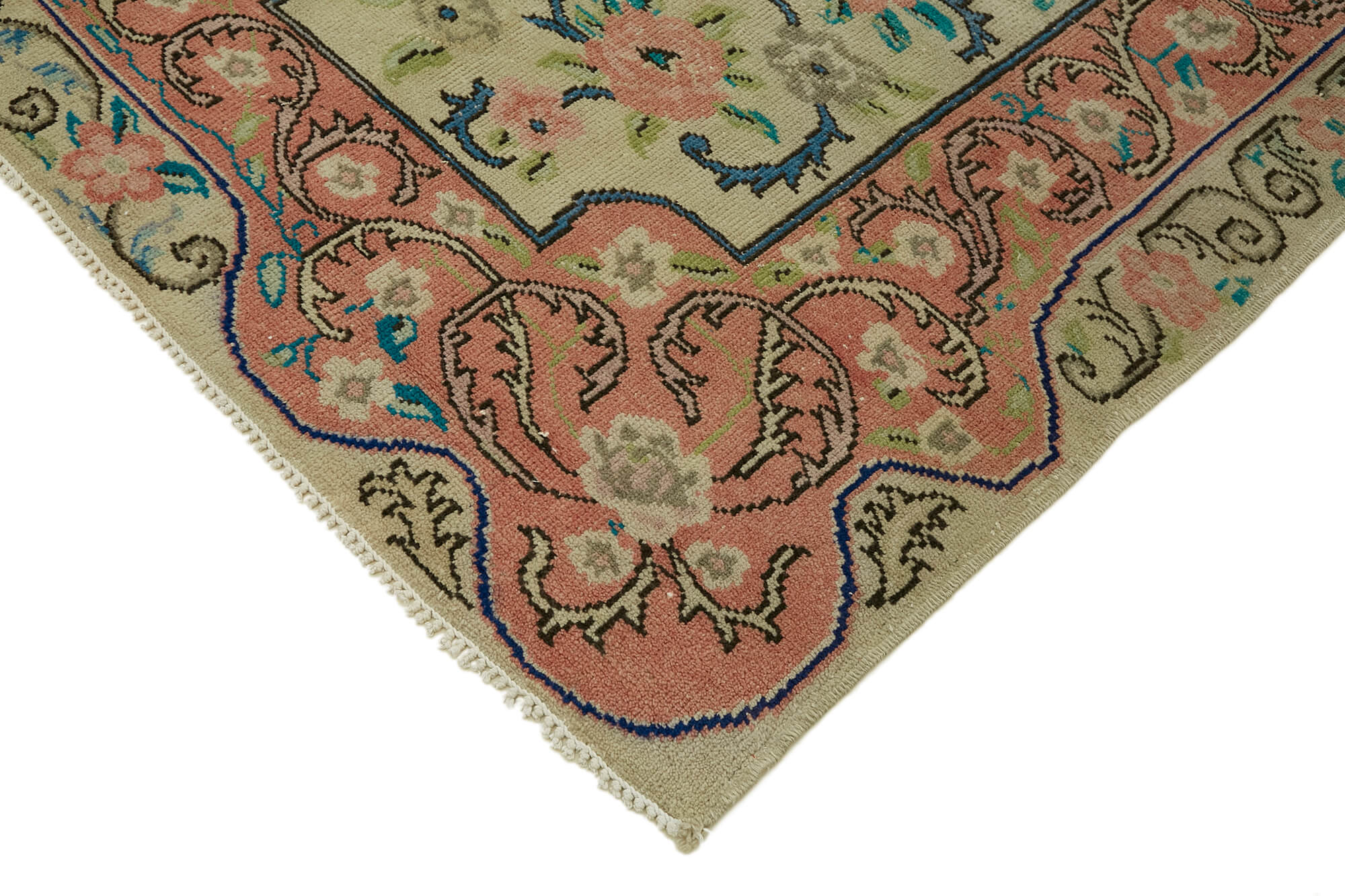 8 x 11 Beige Vintage Large Area Rug - 7400