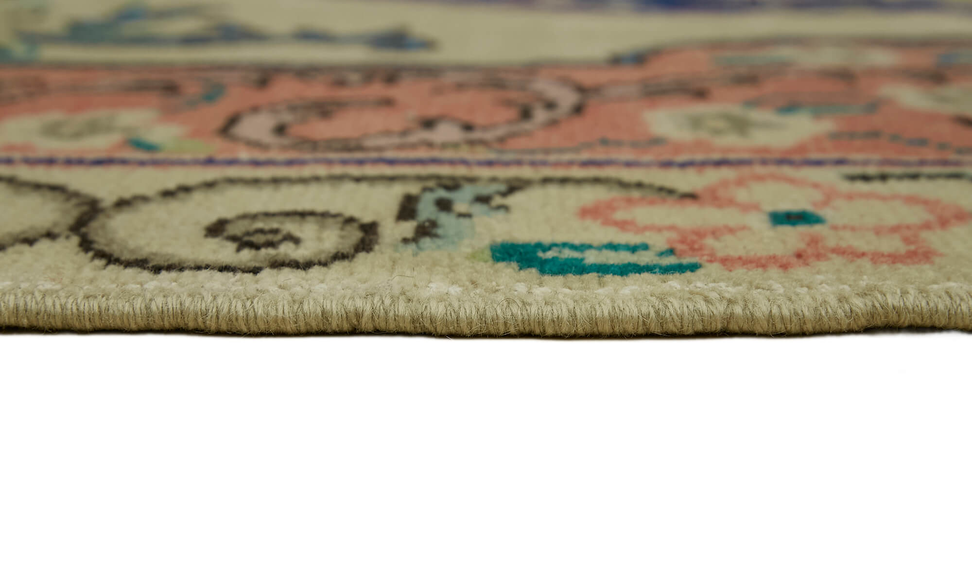 8 x 11 Beige Vintage Large Area Rug - 7400