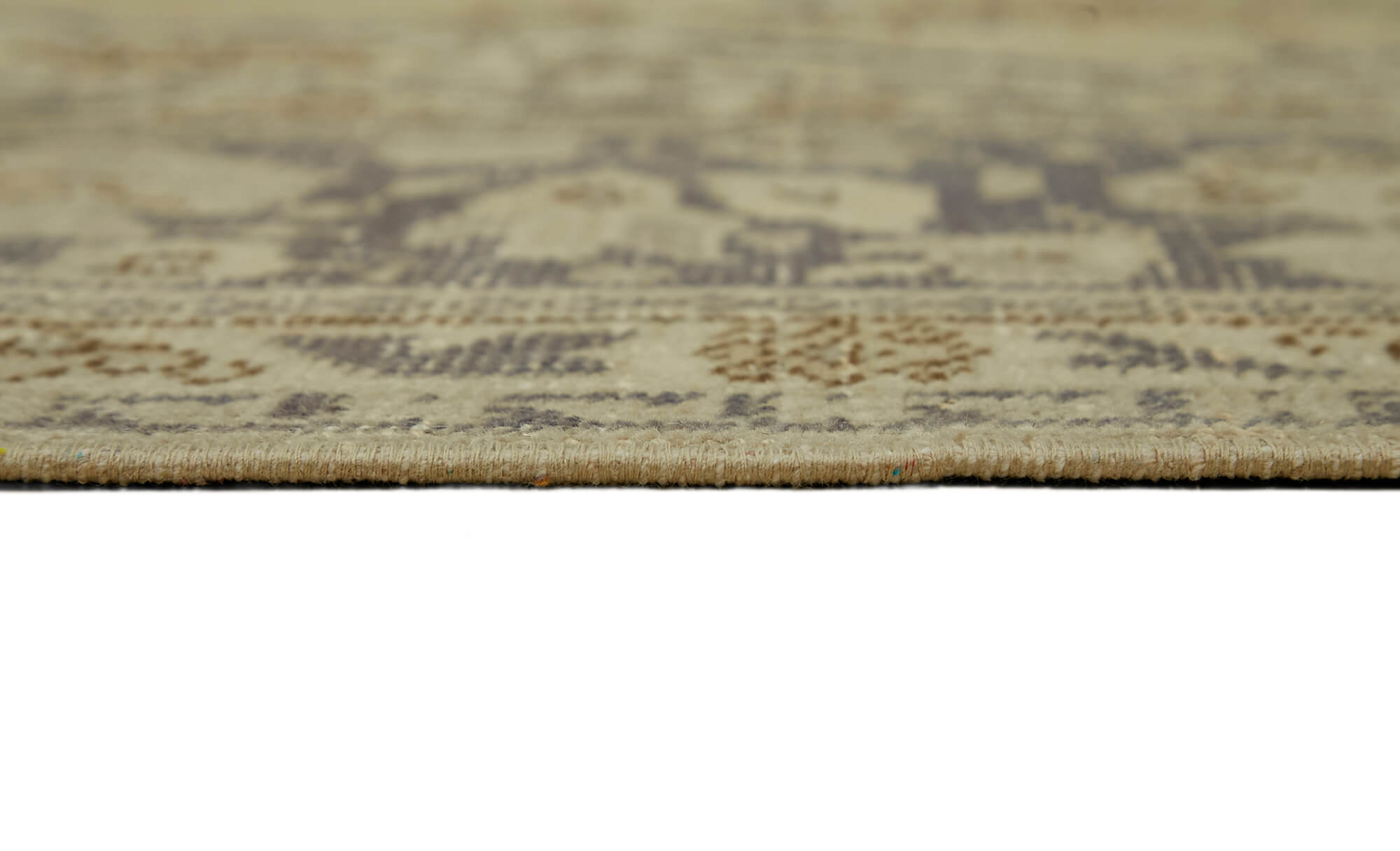 8 x 12 Beige Vintage Large Area Rug - 7401