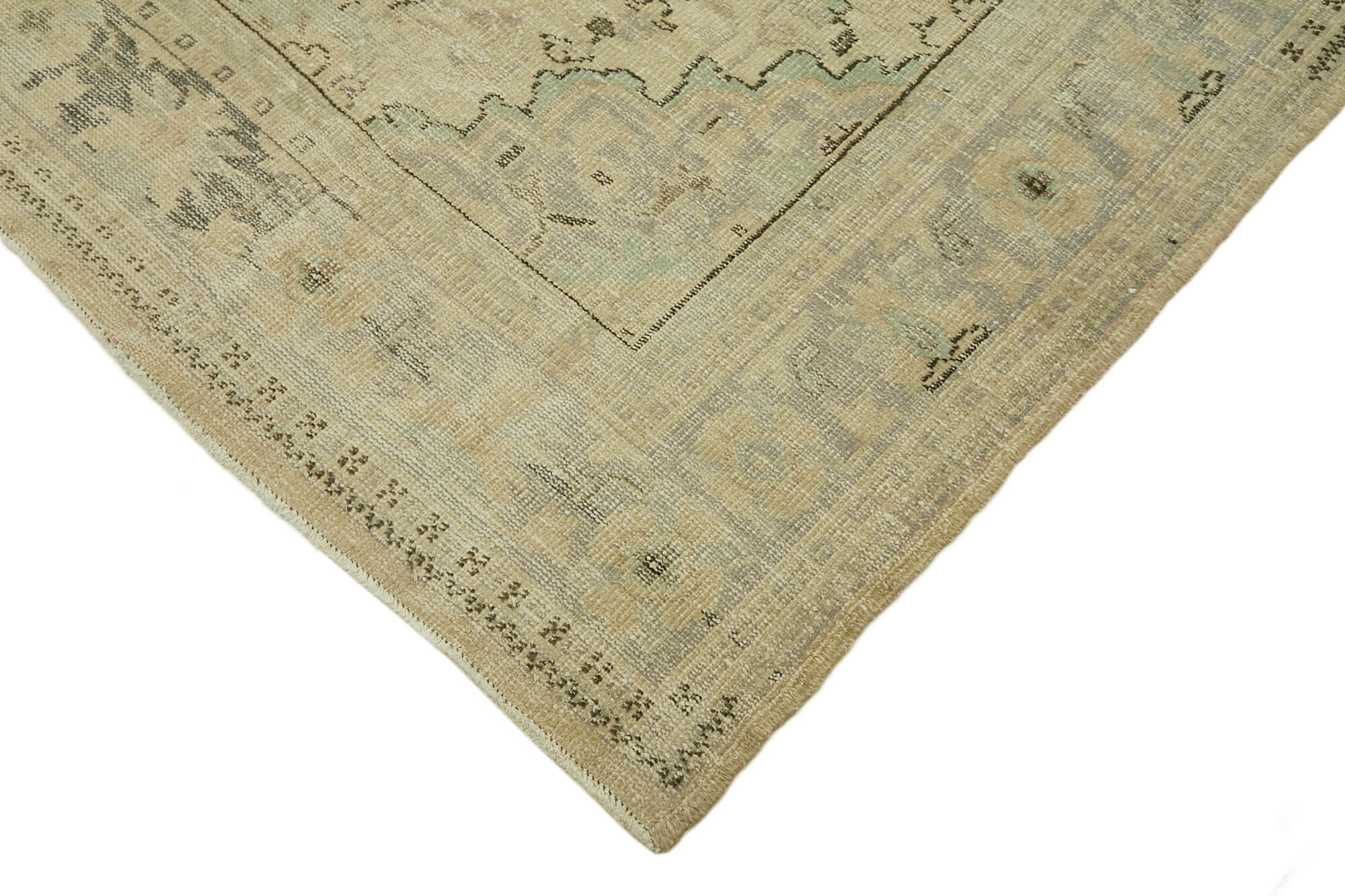 9 x 11 Beige Vintage Large Area Rug - 7402