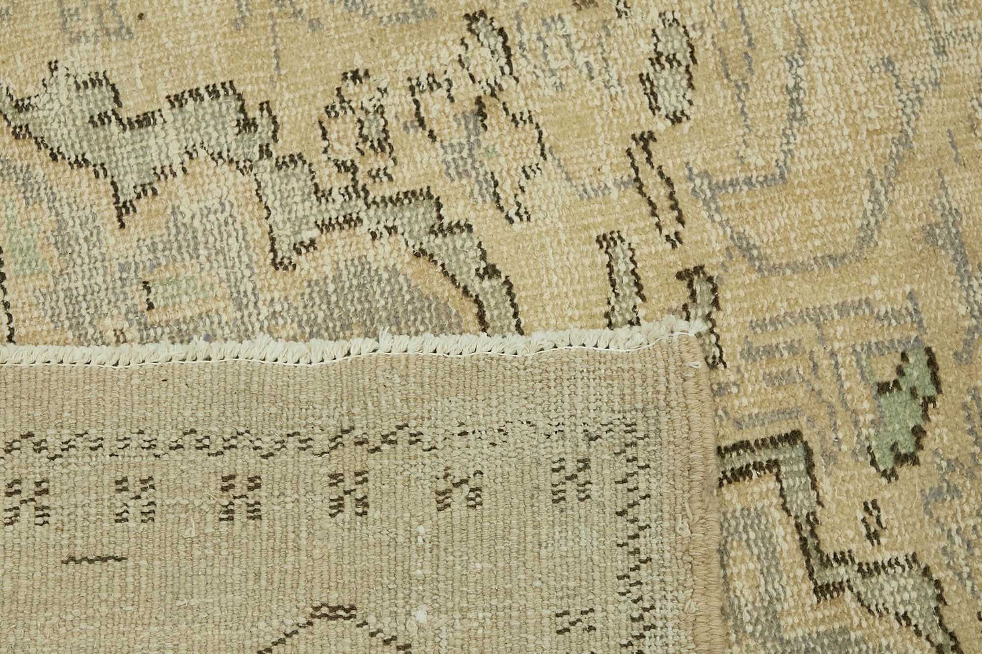 9 x 11 Beige Vintage Large Area Rug - 7402