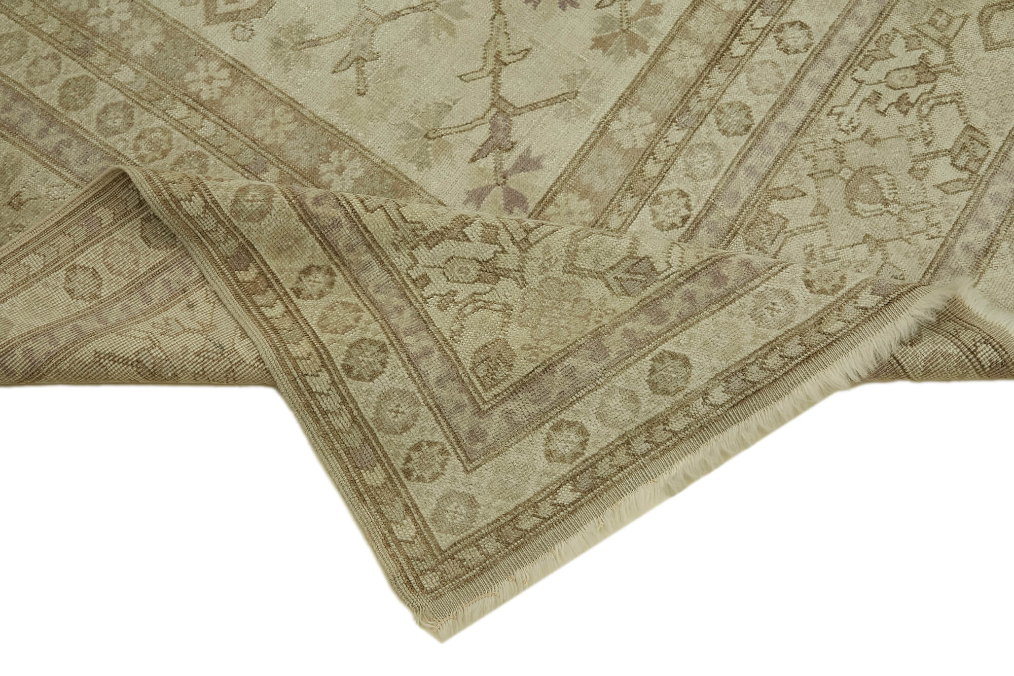 7 x 9 Beige Vintage Large Area Rug - 7404