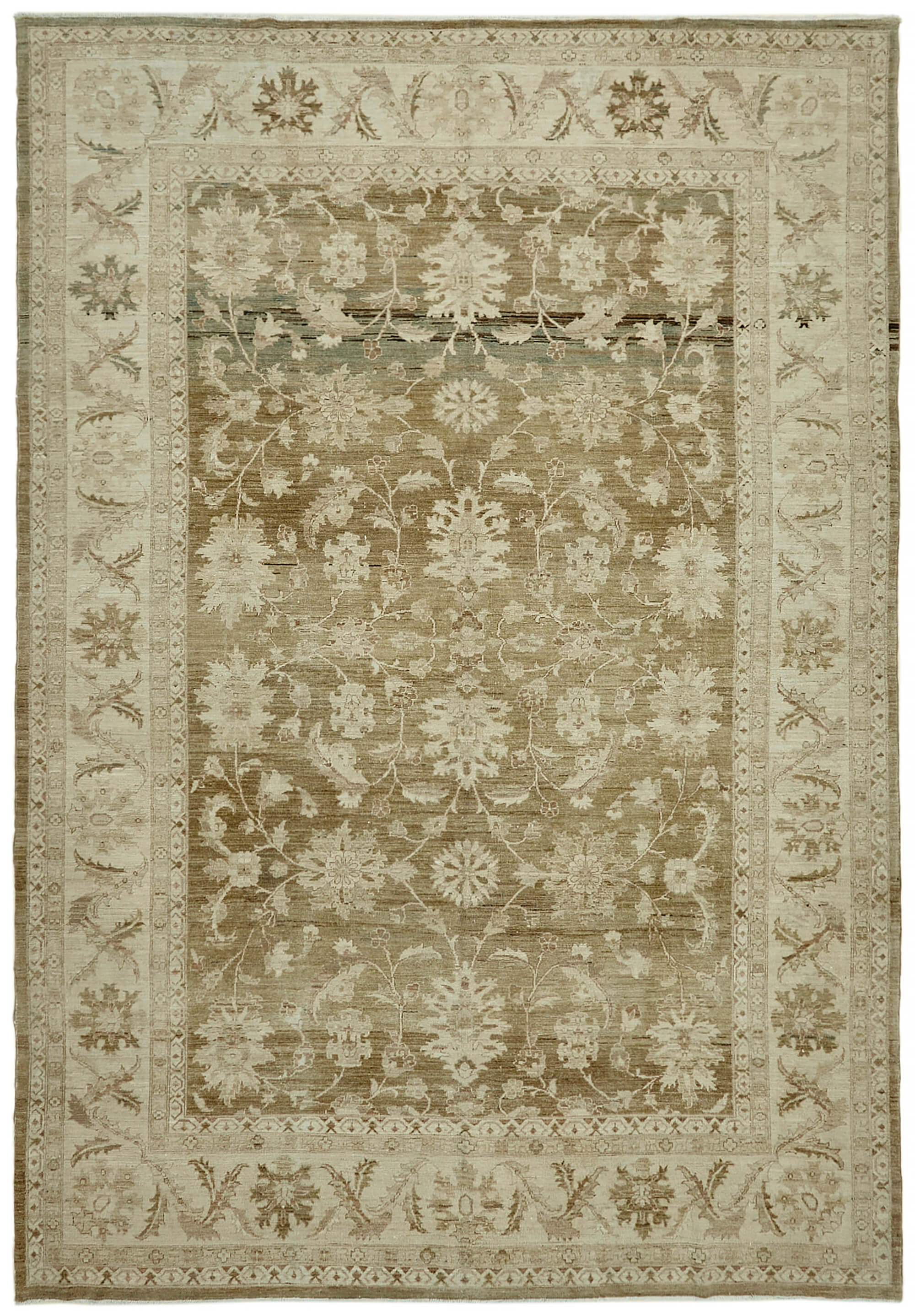 10 x 14 Beige Vintage Large Area Rug - 7407