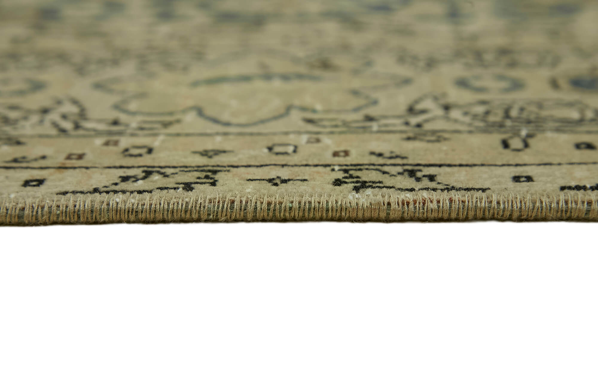 7 x 9 Beige Vintage Large Area Rug - 7413