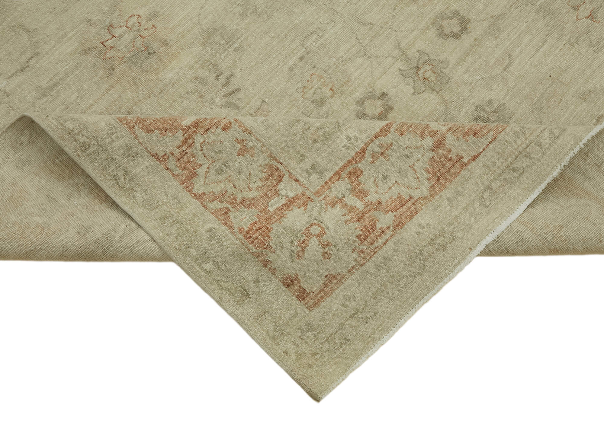 6 x 10 Beige Vintage Large Area Rug - 7414