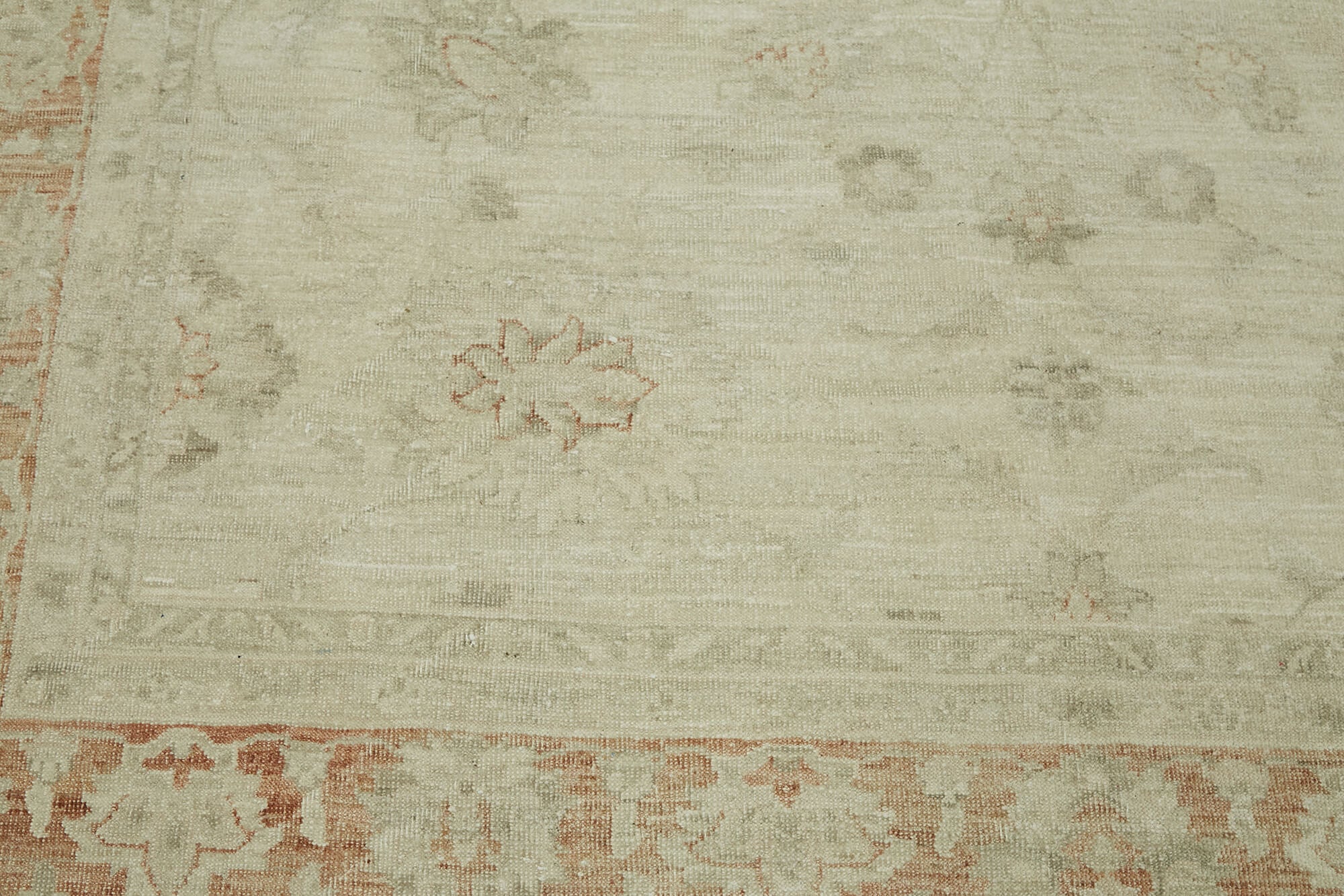 6 x 10 Beige Vintage Large Area Rug - 7414