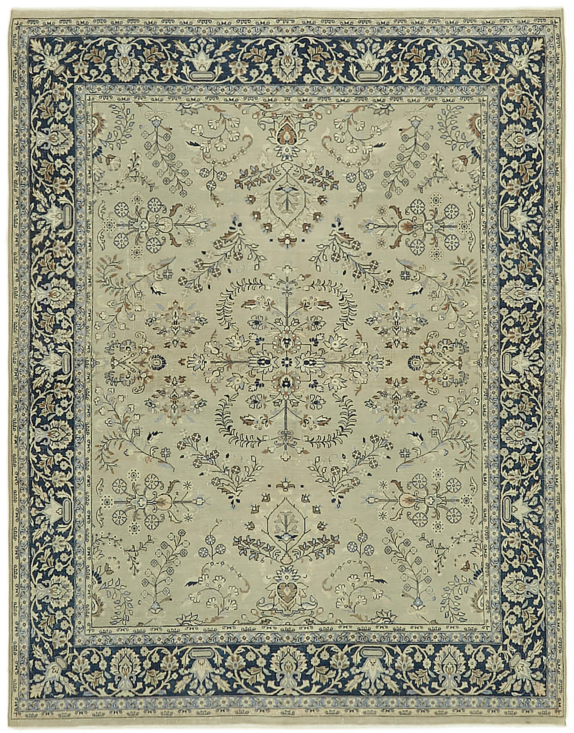 6 x 8 Beige Vintage Large Area Rug - 7415