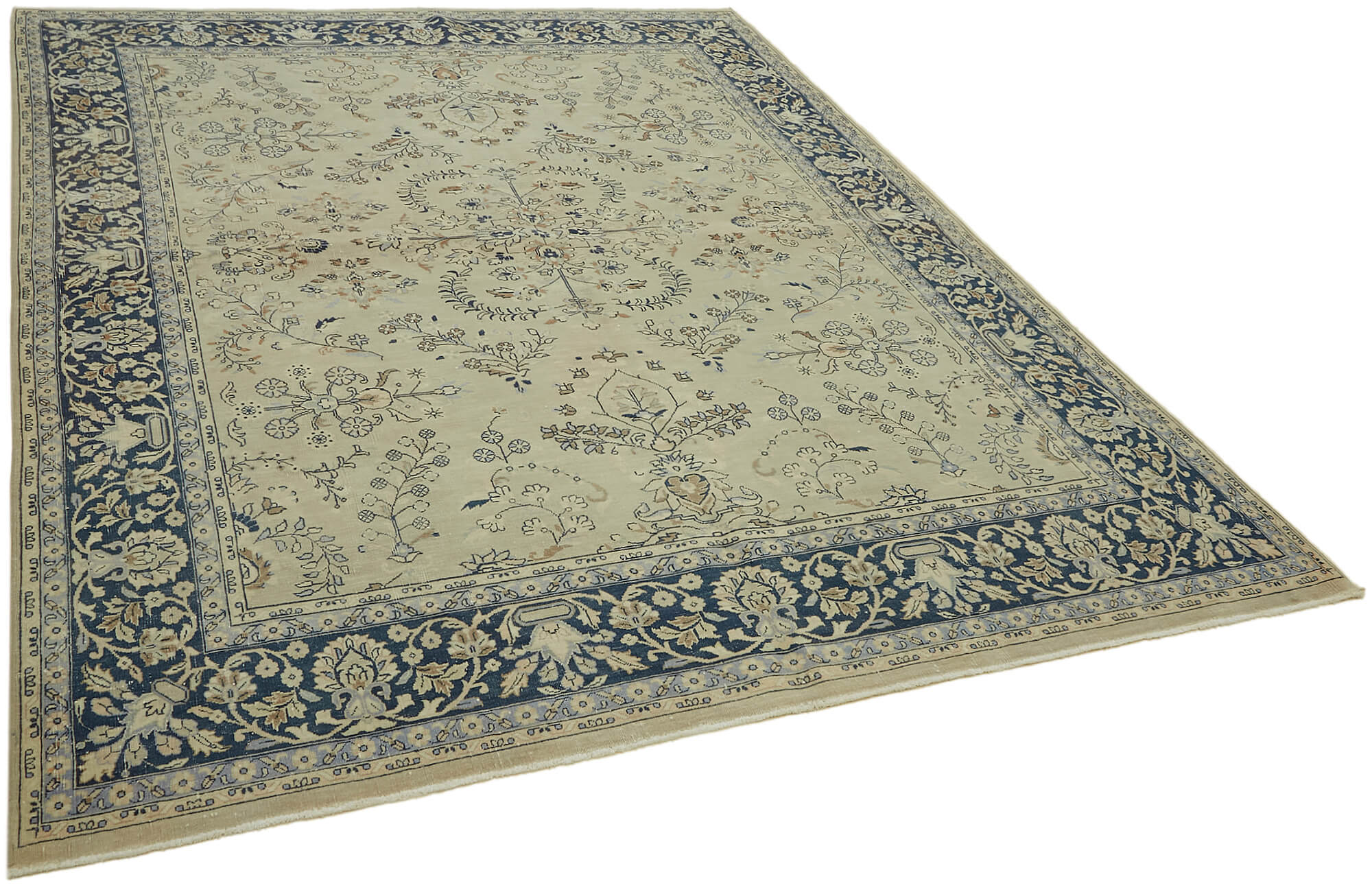 6 x 8 Beige Vintage Large Area Rug - 7415